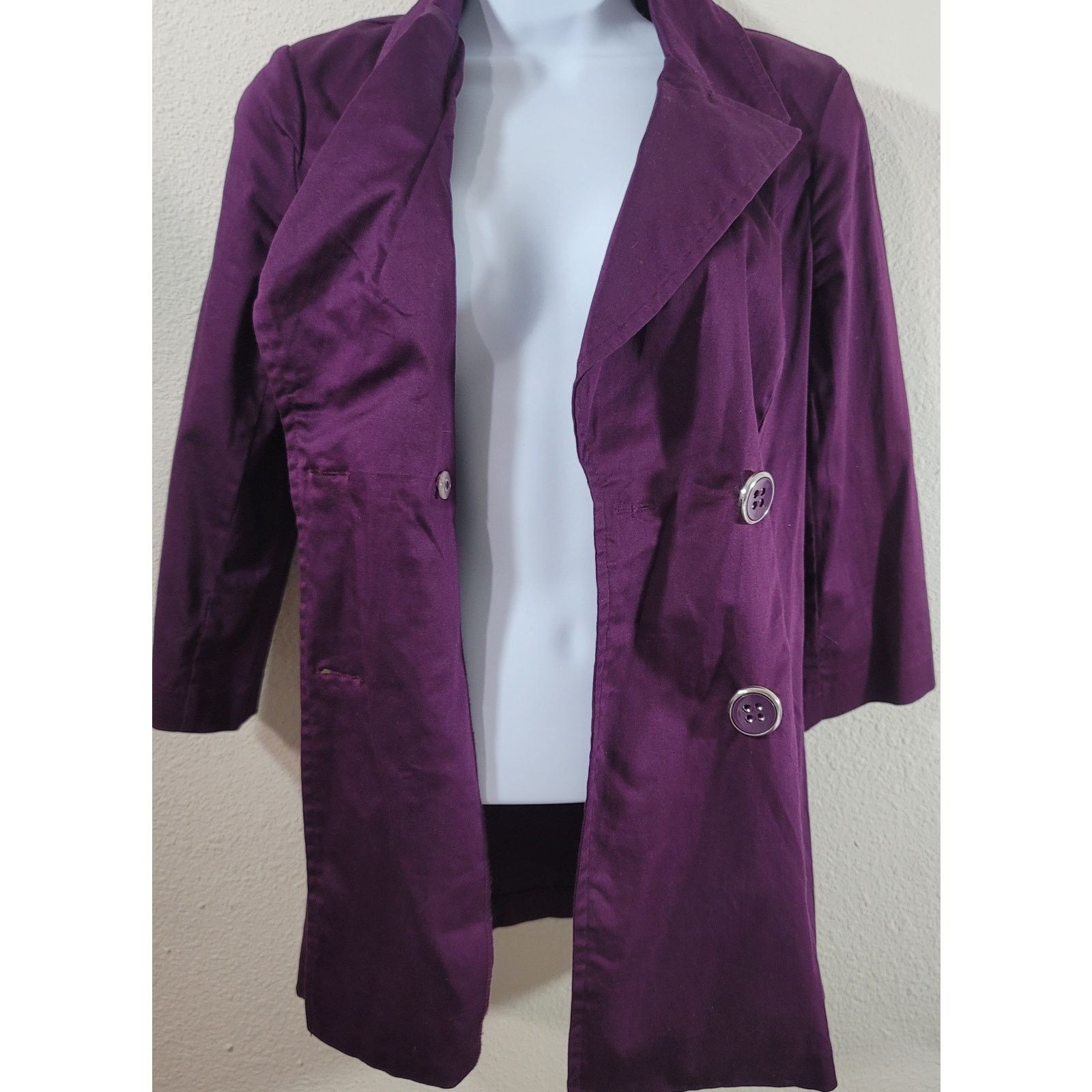 Other Heart Soul Purple Double Breasted Notched Blazer Small Size S / US 4 / IT 40 - 5 Thumbnail