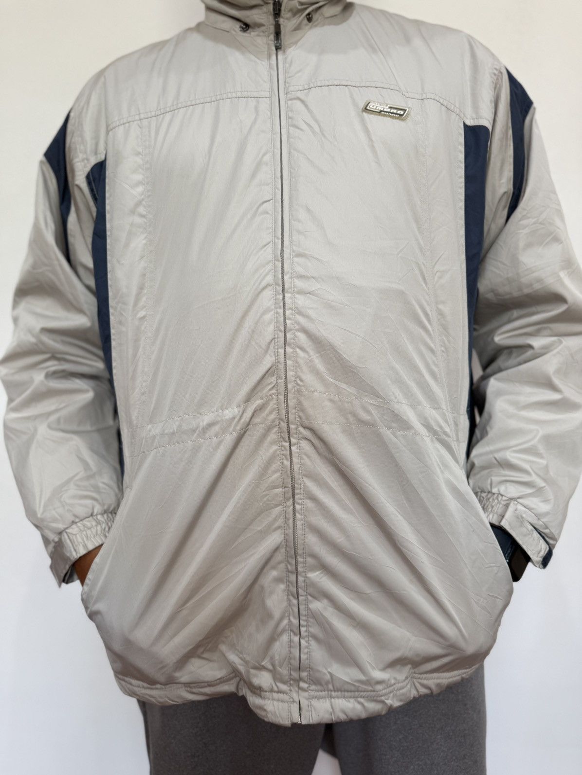 Umbro Vintage Umbro Y2K Grey & Navy Fleece Lined Jacket (S) Size US S / EU 44-46 / 1 - 1 Thumbnail