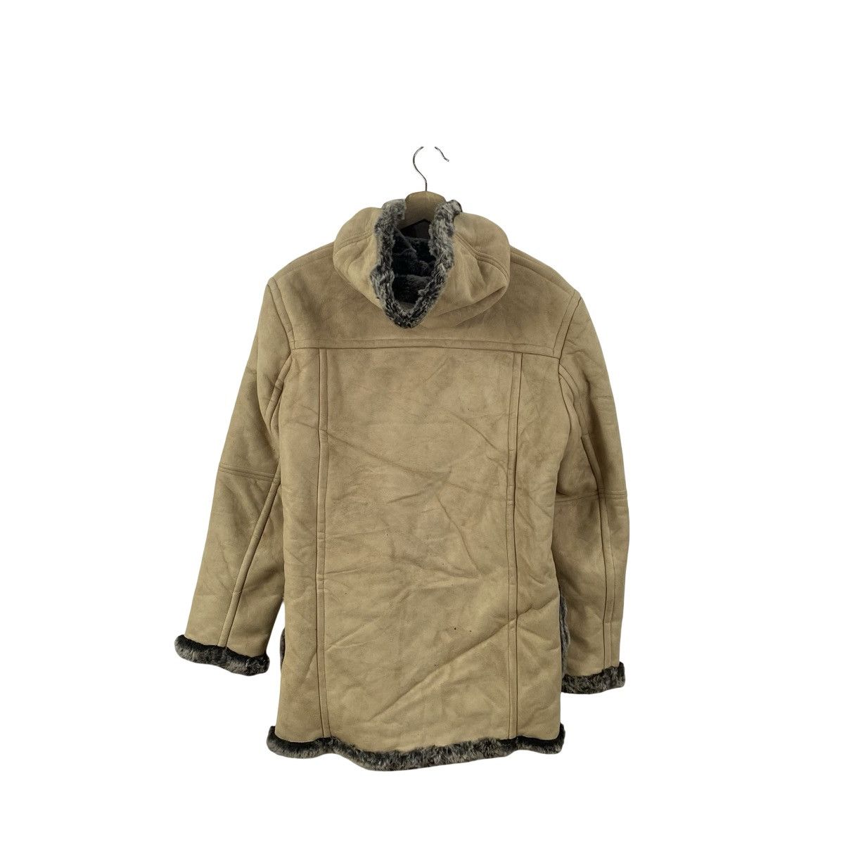 Vintage Vintage PPFM Faux Suede Shearling Hooded Coat Jacket Fur Size M / US 6-8 / IT 42-44 - 8 Thumbnail