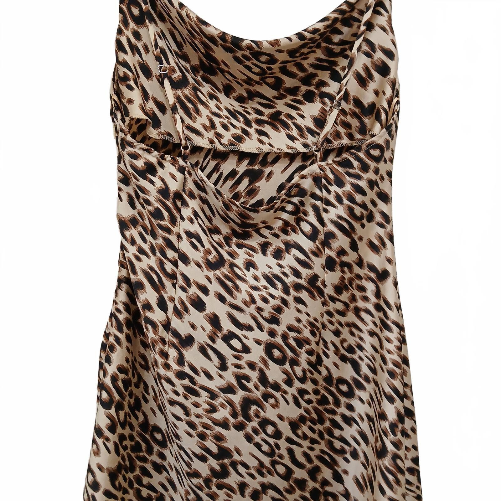 Designer Cotton Candy LA Spaghetti Strap Animal Print Dress Large Size L / US 10 / IT 46 - 7 Thumbnail