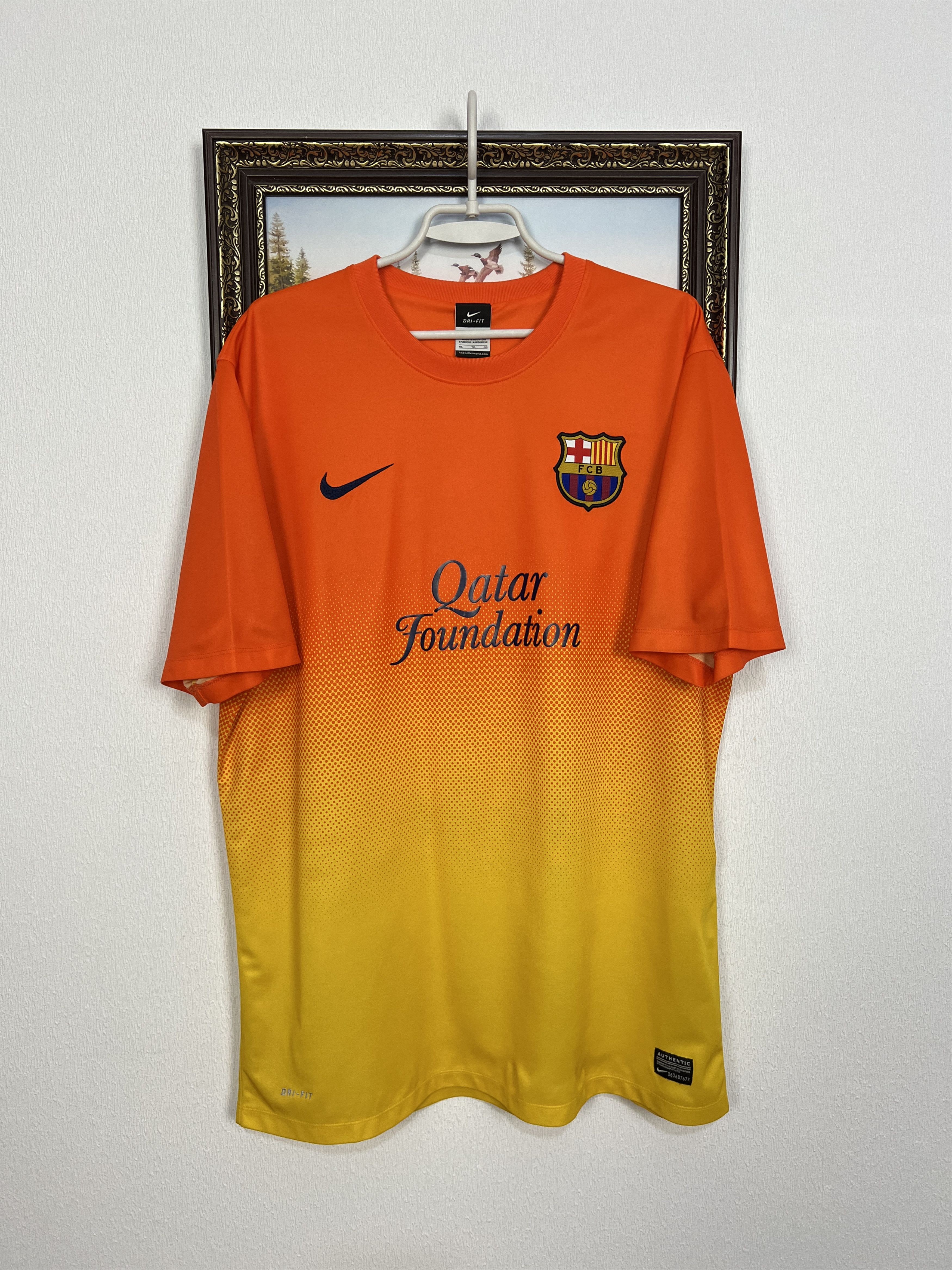 Nike Barcelona Away football shirt Soccer Jersey Trikot Camiseta Size US XL / EU 56 / 4 - 1 Thumbnail