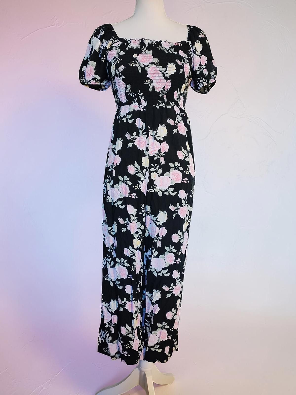 Other Medium Floral Jumpsuit with Puff Sleeves Size 32" / US 10 / IT 46 - 2 Thumbnail