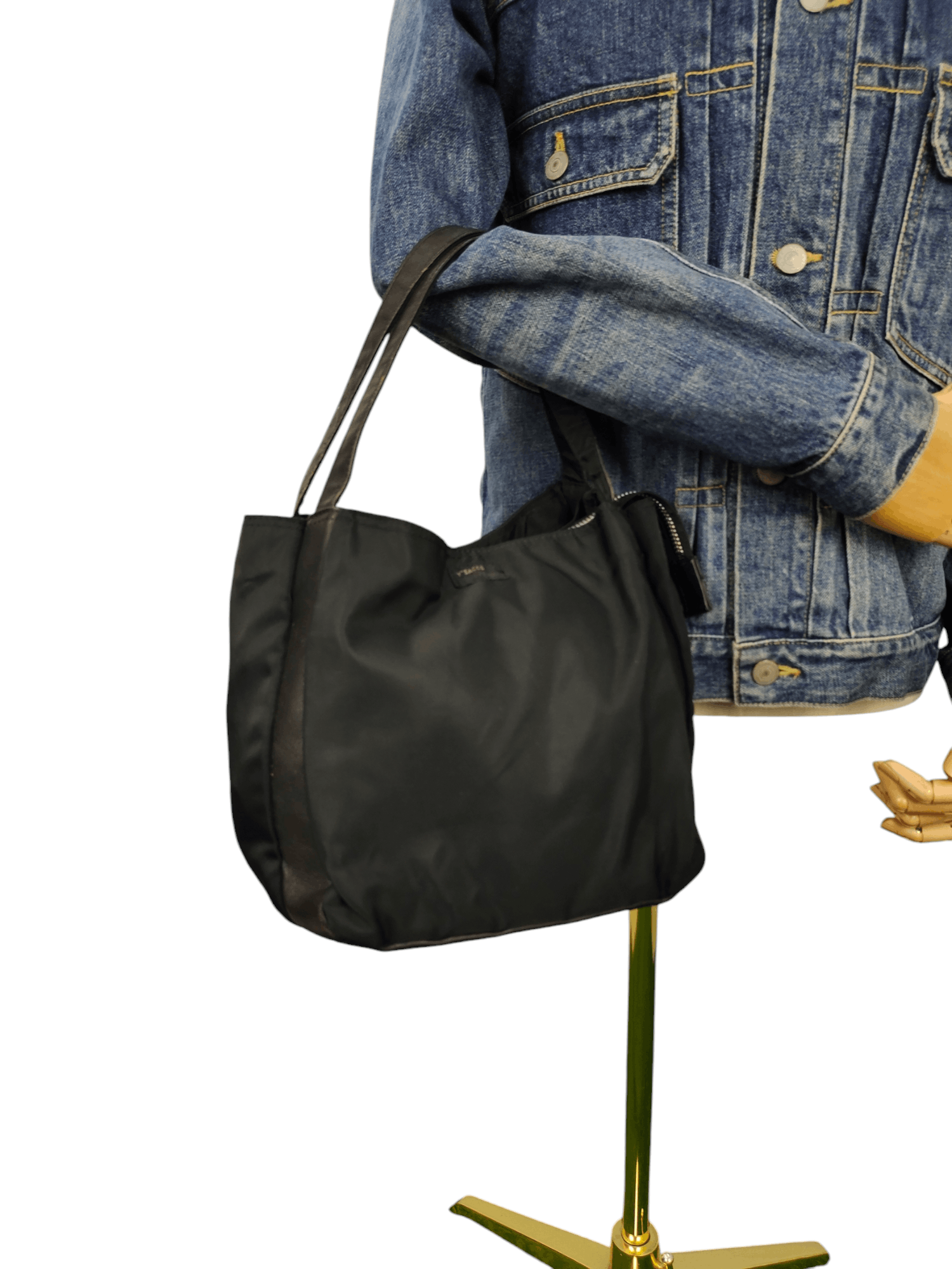 Yohji Yamamoto Ysaccs Pour Femme Yohji Yamamoto Nylon Leather Tote Bag Size ONE SIZE - 1 Thumbnail