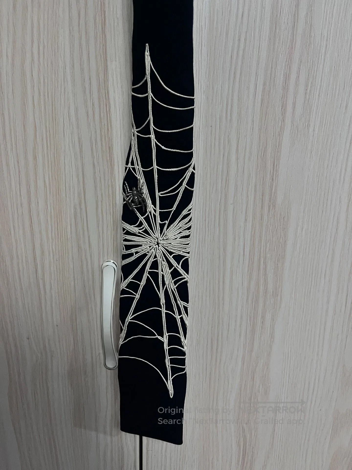 Yohji Yamamoto Yohji Yamamoto Spider Web Embroidered Tie. Size ONE SIZE - 1 Thumbnail