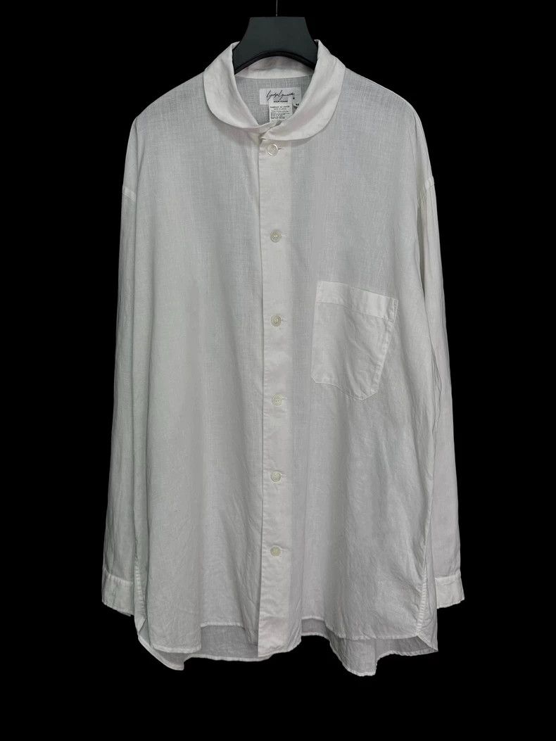 Yohji Yamamoto Yohji Yamamoto 80s Maru Text Distortion White Shirt 2505-Ne Size US M / EU 48-50 / 2 - 1 Thumbnail