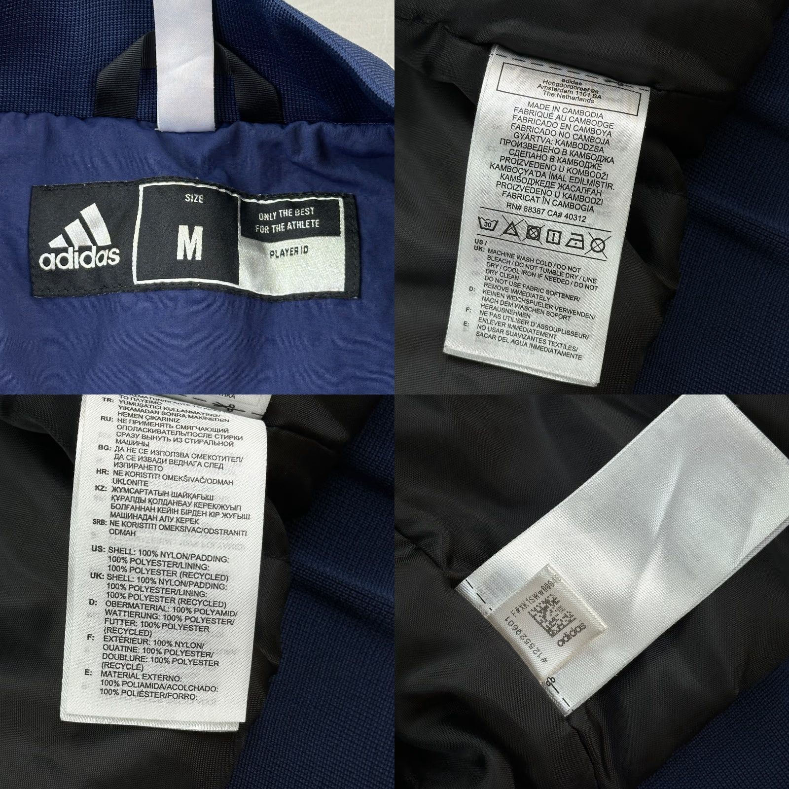 Adidas Adidas Base Coach Jacket Mens M Blue Snap Button Baseball Bomber Logo Jacket Size US M / EU 48-50 / 2 - 8 Thumbnail