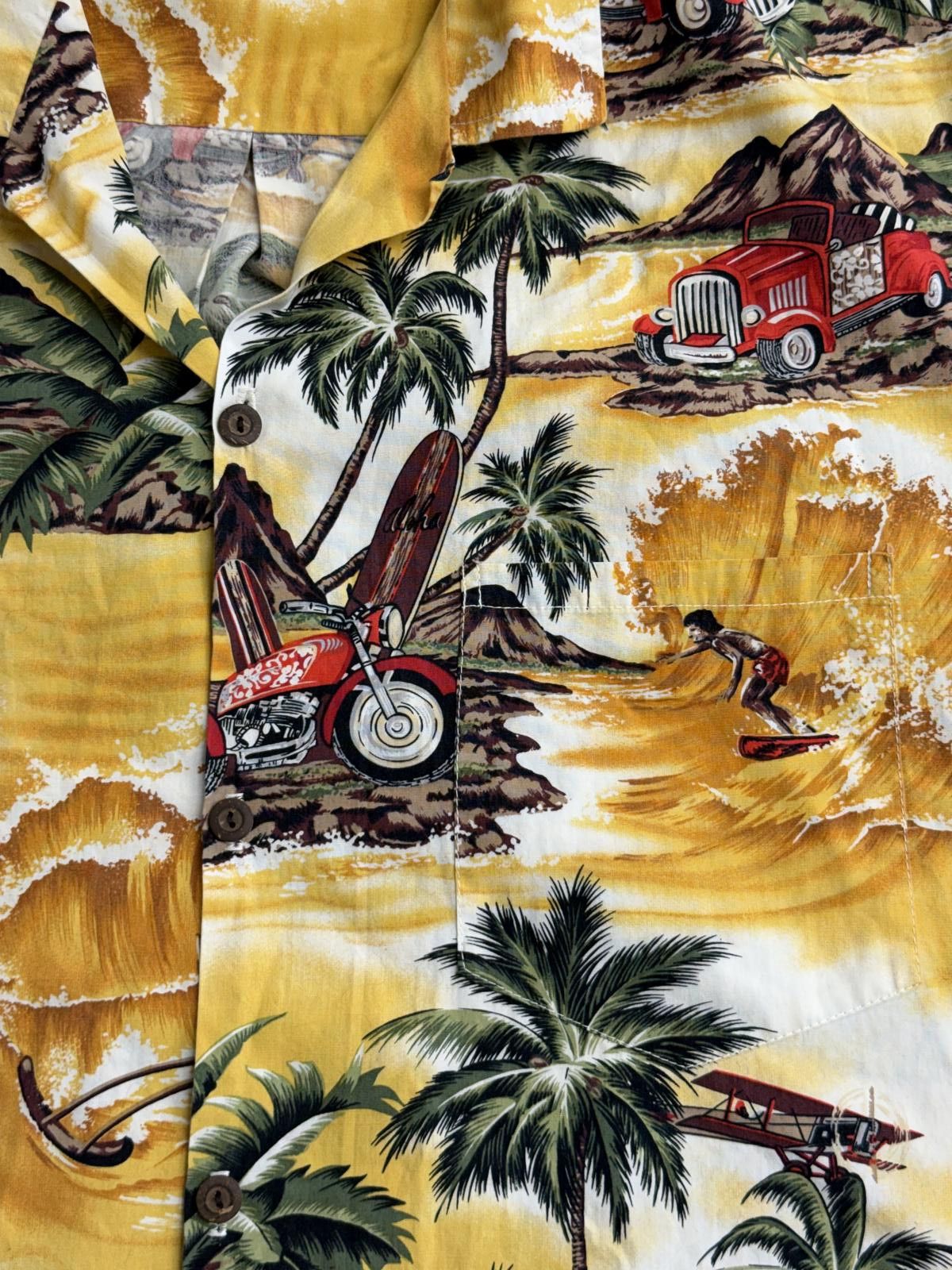 Other Mens Hawiian Shirt Volcano Surfing Bikes- Made in Hawaii - L Size US L / EU 52-54 / 3 - 3 Thumbnail