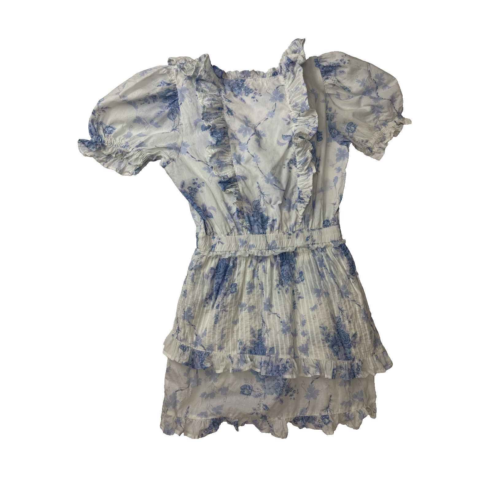 LoveShackFancy LoveShackFancy Blue & White Toile Dress Romantic Small Size S / US 4 / IT 40 - 2 Thumbnail