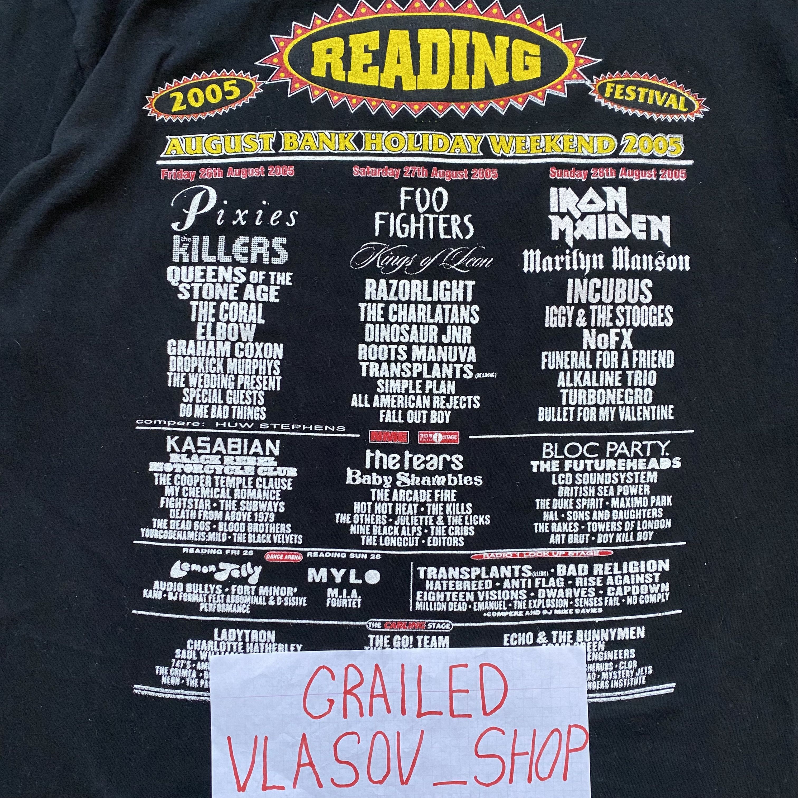 Band Tees 💥 Reading Festival Vintage Band Tees Iron Maiden Kasabian Size US XL / EU 56 / 4 - 1 Thumbnail