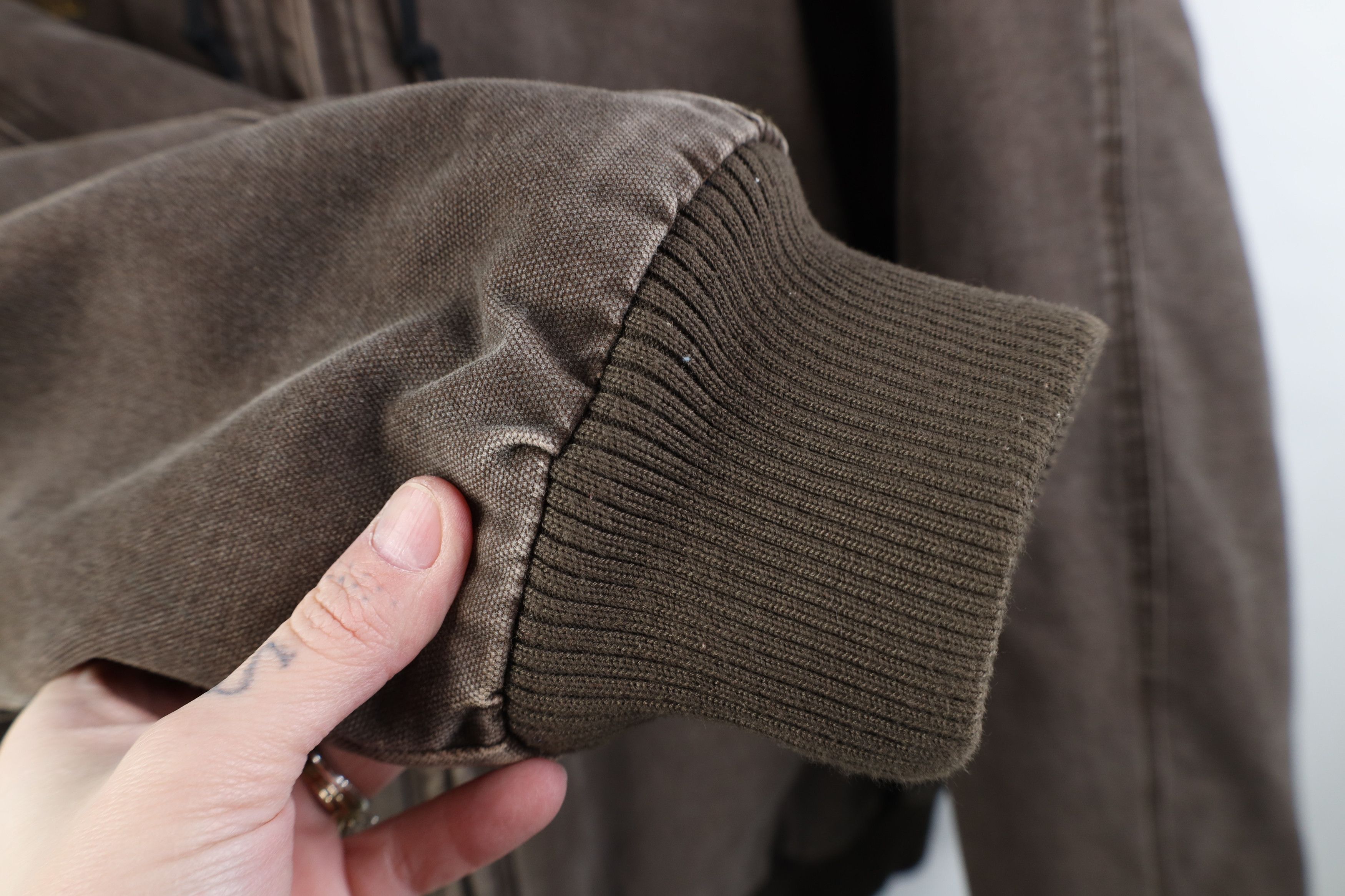 Cabelas Vintage 90s Cabelas Canvas Quilted Cape Hooded Jacket Brown Size US XL / EU 56 / 4 - 8 Thumbnail