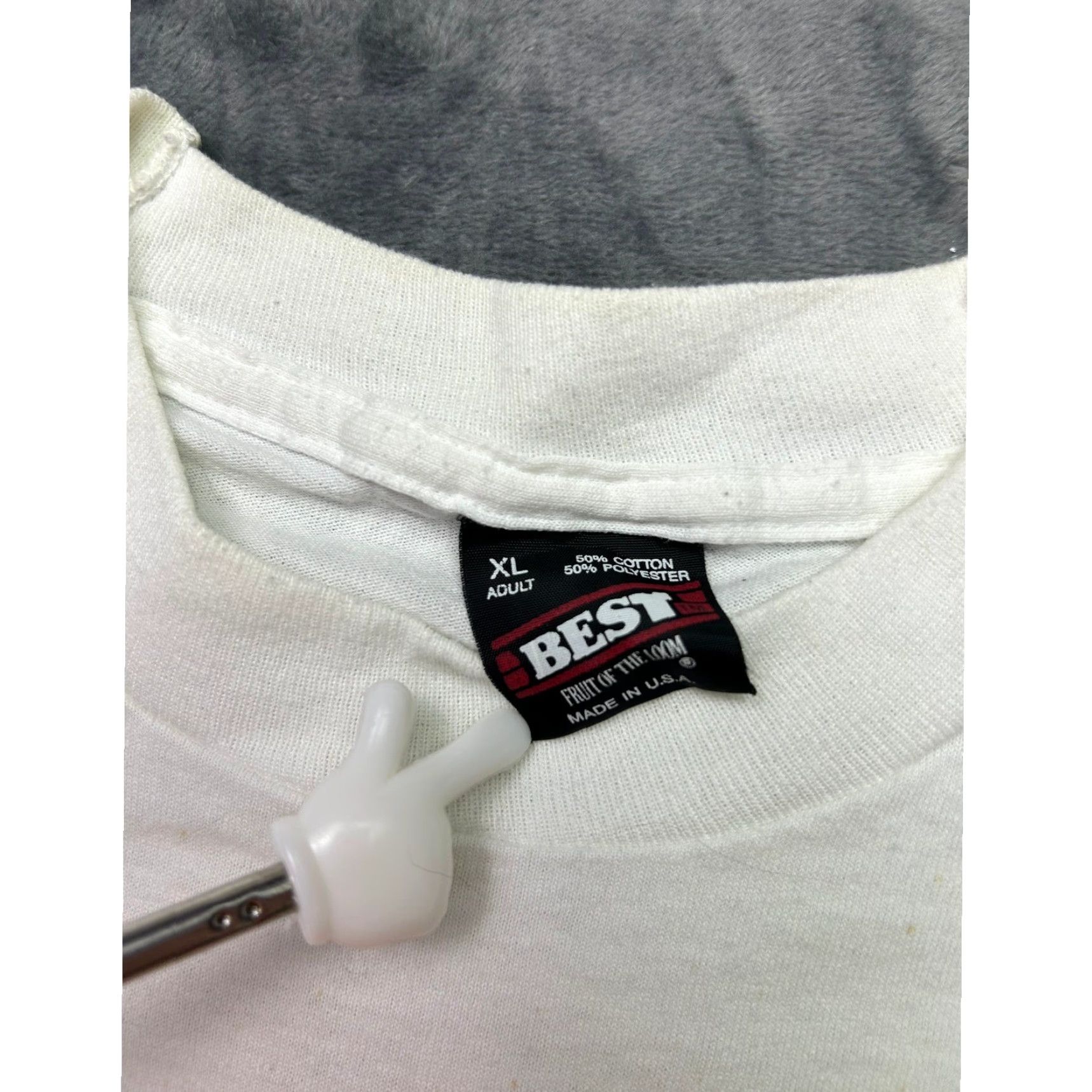 Fruit Of The Loom VINTAGE Barn 94 Car Show T-Shirt FOTL XL Road Knights Auto Tee Shirts Mens White 90s Retro Graphic Print Classic Cars Size US XL / EU 56 / 4 - 6 Thumbnail