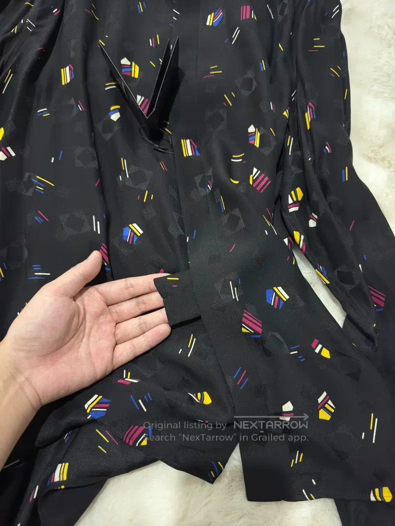 Saint Laurent Paris size 38 Mondrian Silk Shirt