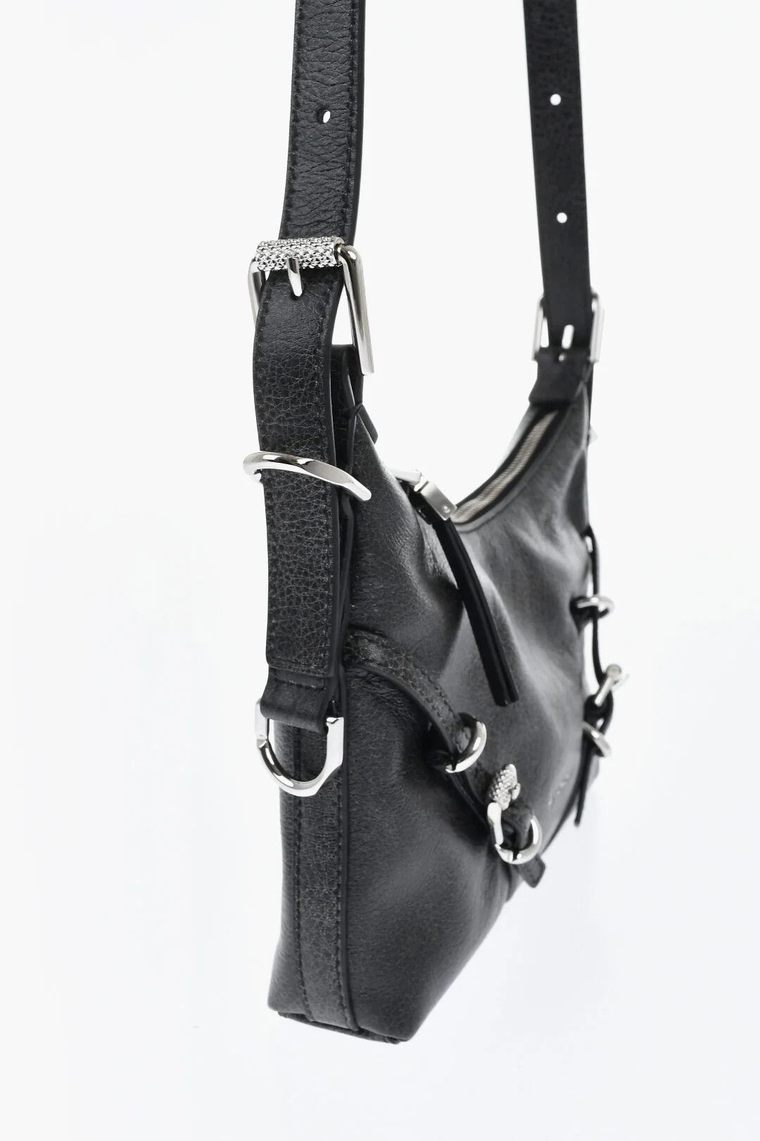 Givenchy og1mm0326 Size: OS / Hammered Leather Hobo Bag in Grey Size ONE SIZE - 3 Thumbnail