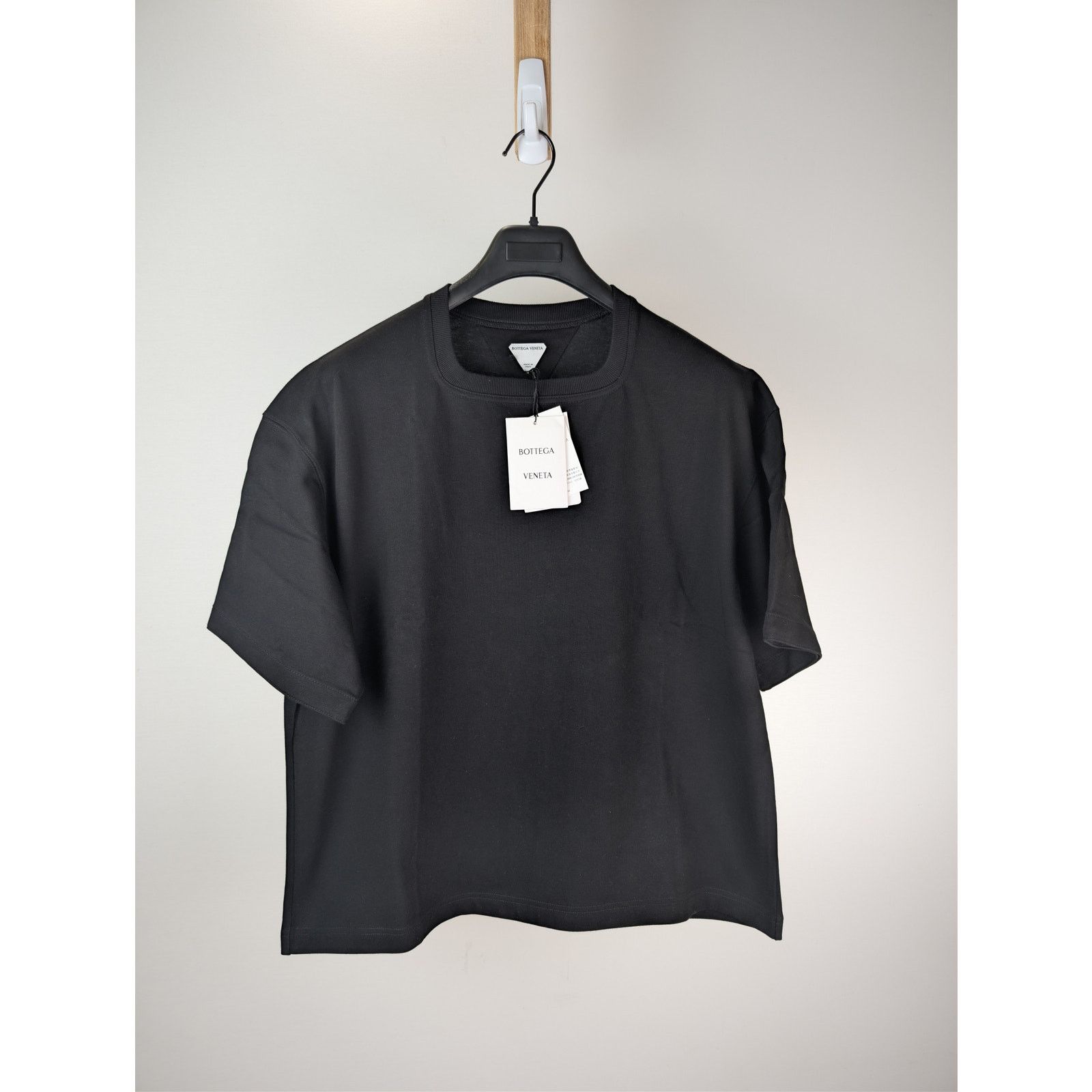 Bottega Veneta o1rshd1 Square Neck Heavy Jersey T-Shirt in Black Size US M / EU 48-50 / 2 - 8 Thumbnail