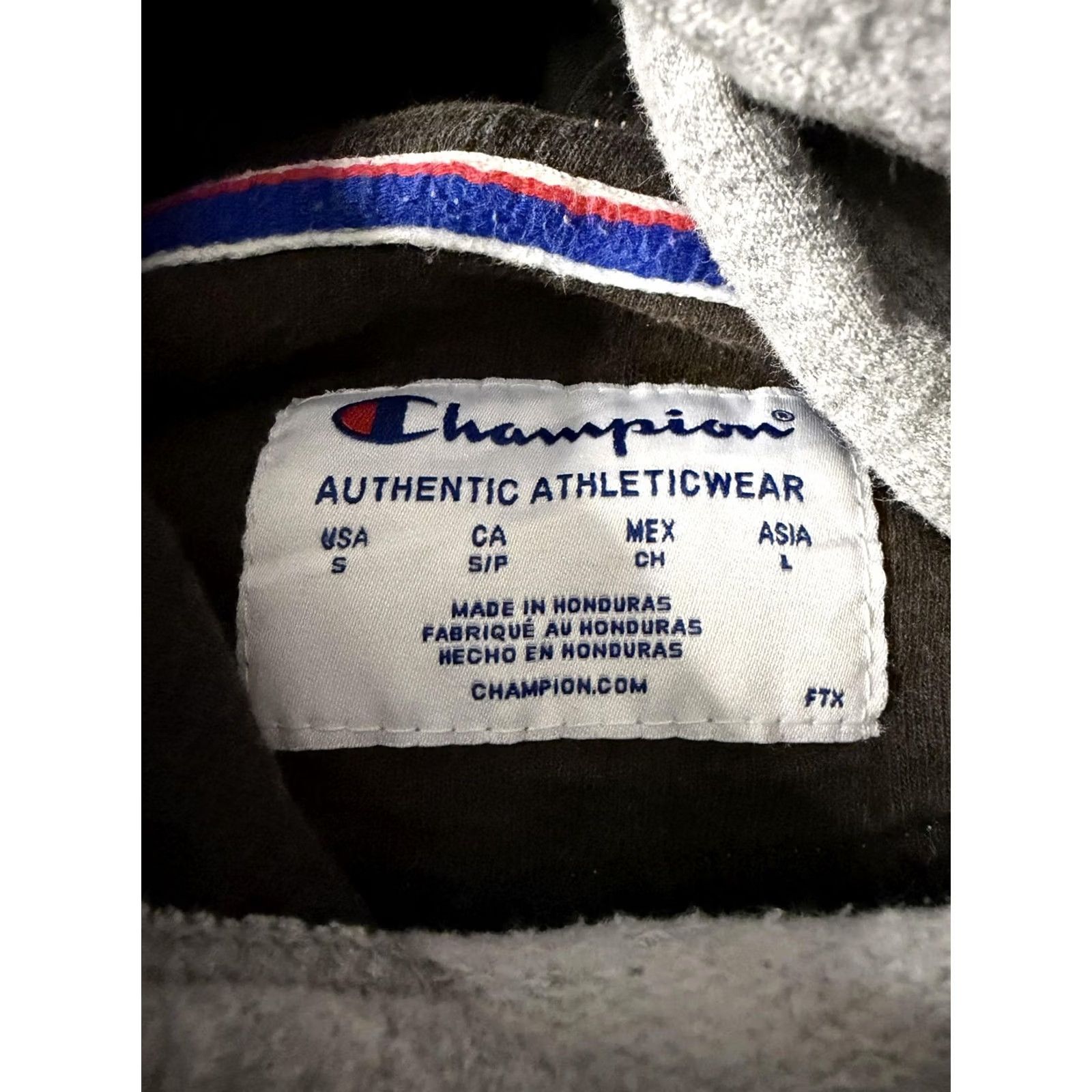 Champion Champion Hoodie Mens Small Gray Script Logo Fleece Pullover Sweatshirt Size US S / EU 44-46 / 1 - 6 Thumbnail