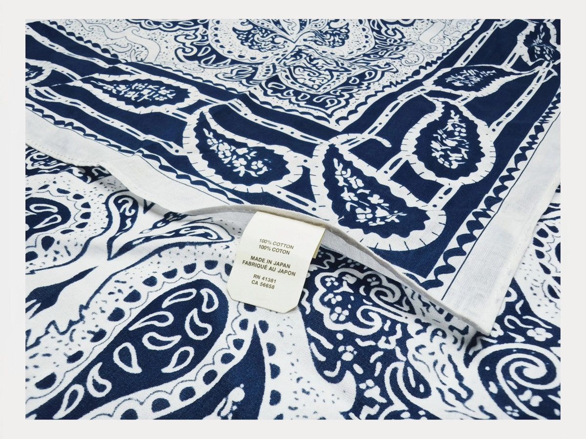 Polo Ralph Lauren INDIGO Printed Bandana COTTON Green Scarf handkerchief Size ONE SIZE - 13 Thumbnail