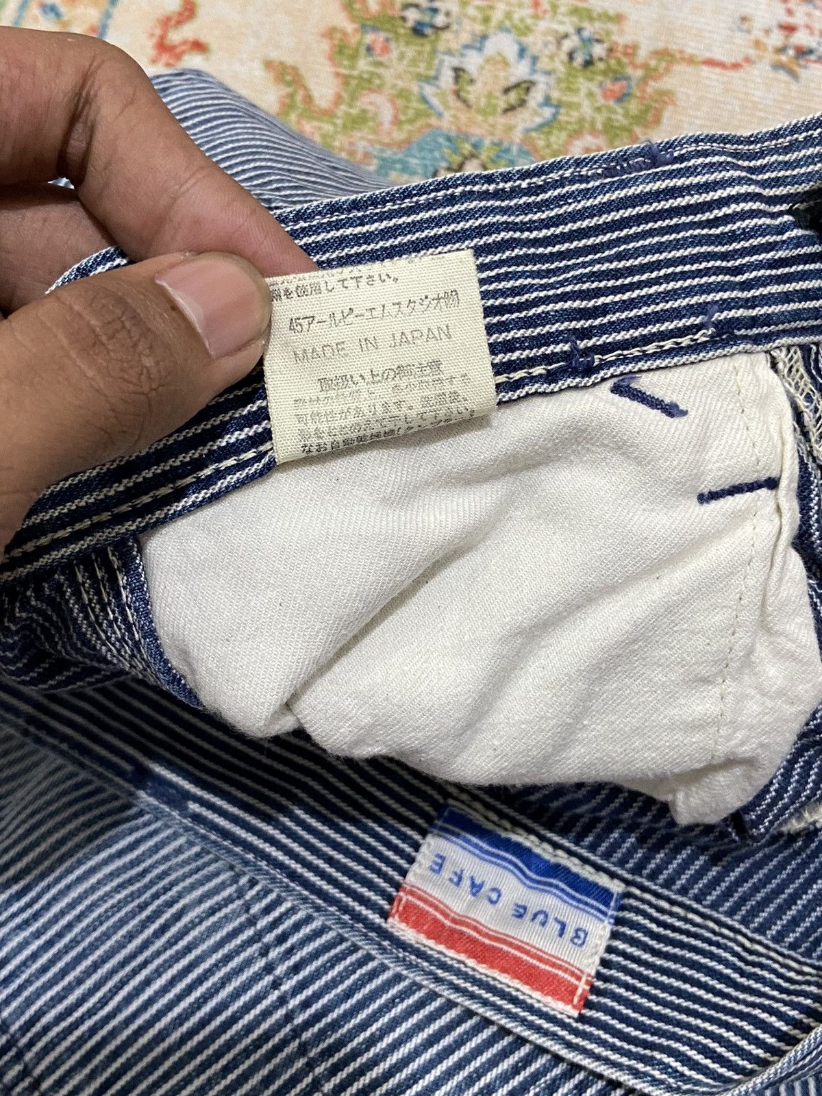 45rpm 45RPM Blue Cafe by Toshikiyo Hirata Hickory Worker Pants Size US 29 - 11 Thumbnail