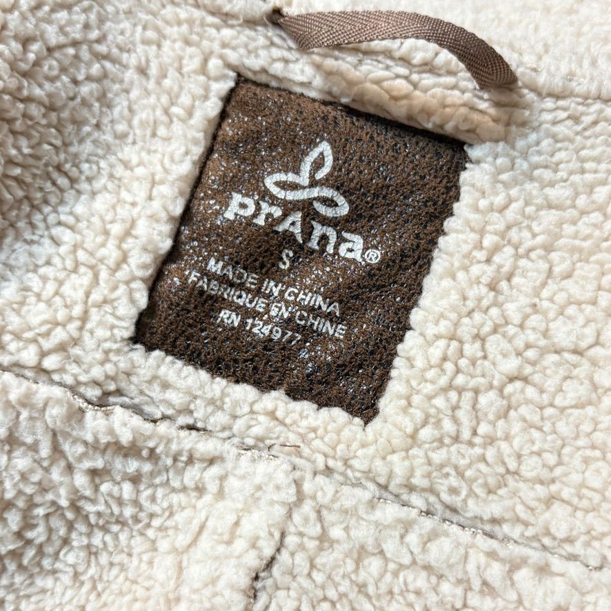 Prana PrAna Esme Faux Leather Sherpa Lined Jacket S Brown Beige Sh Size S / US 4 / IT 40 - 2 Thumbnail