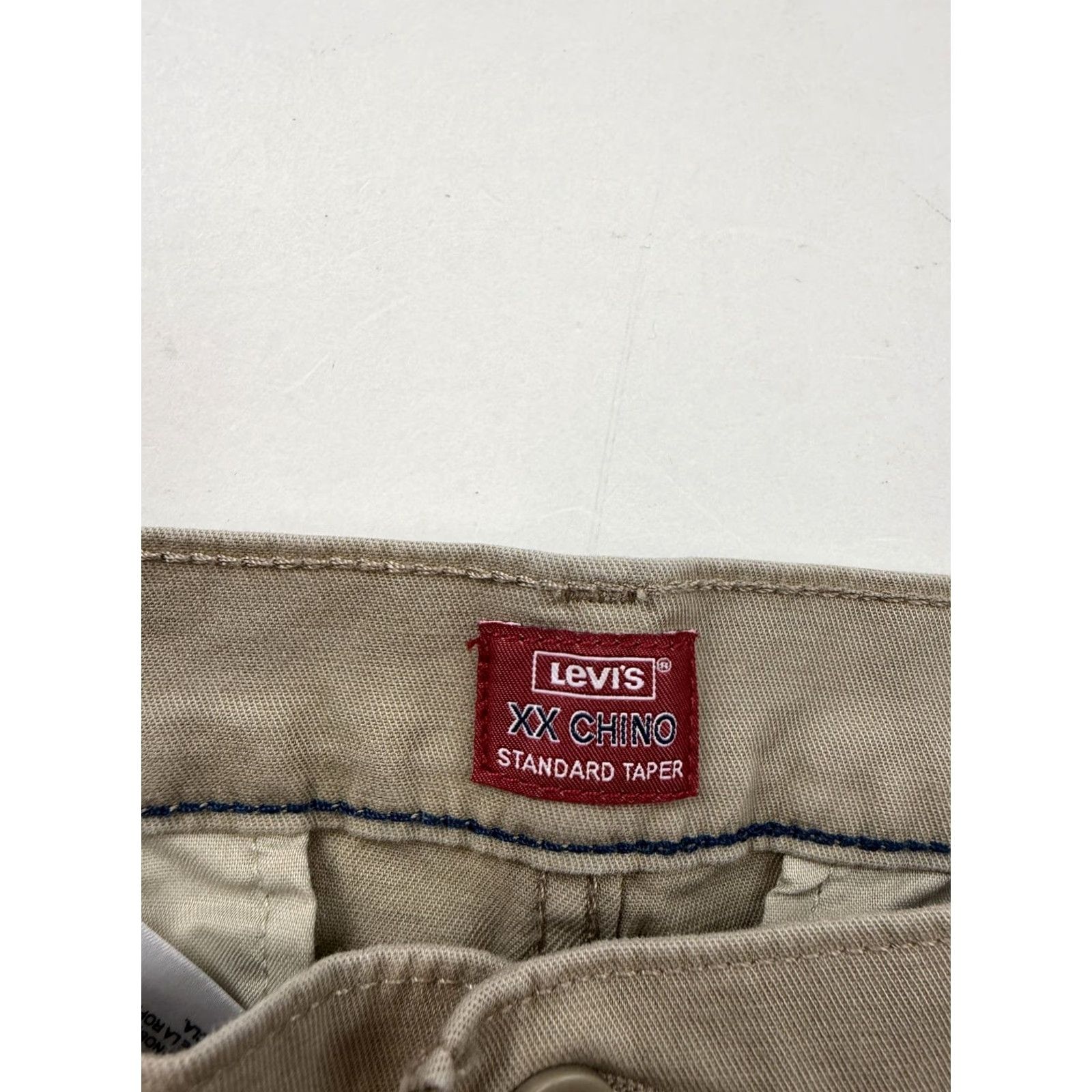 Levi's Levi's XX Chino Pants Mens 30x32 Beige Tapered Regular Fit Cotton Stretch Front Zip Pockets Casual Business Spring Size US 30 / EU 46 - 3 Thumbnail