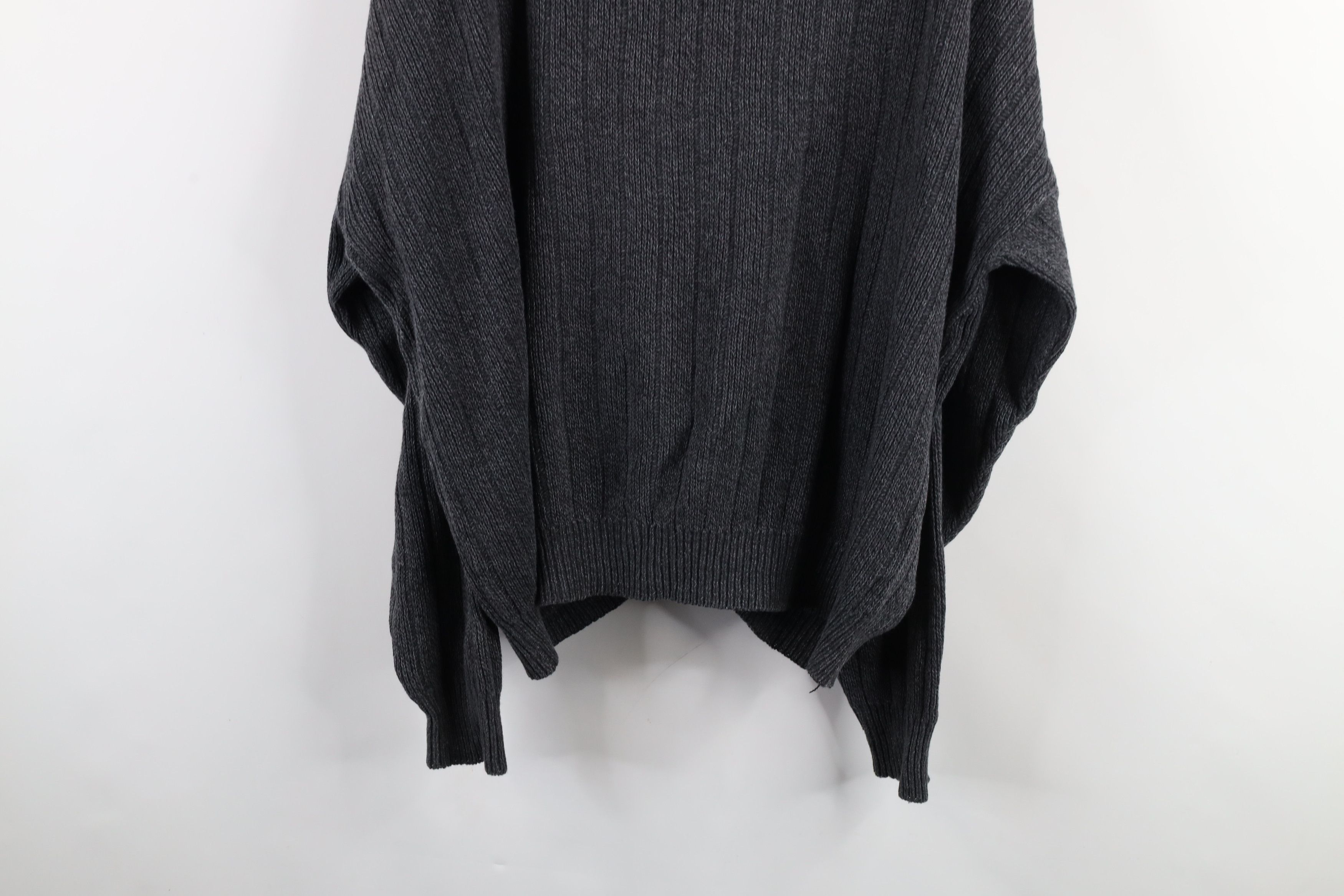 Vintage Vintage 90s Streetwear Ribbed Knit Cardigan Sweater Gray Size US L / EU 52-54 / 3 - 10 Thumbnail