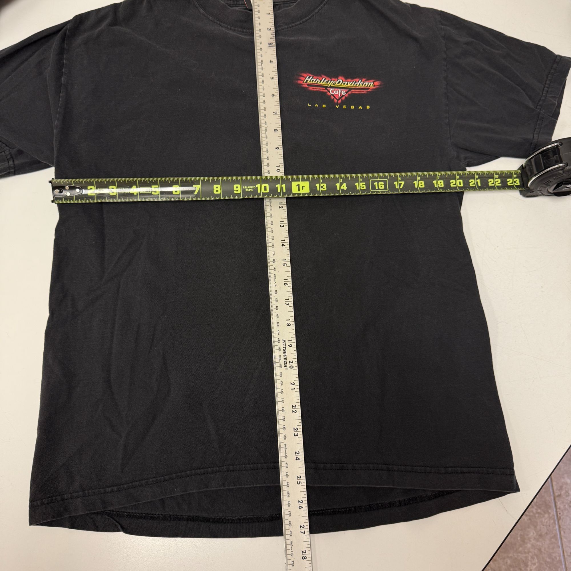 Harley Davidson 90’s SOARING Fire EAGLE FLAMES Las Vegas Motorcycle Biker T Size US L / EU 52-54 / 3 - 8 Thumbnail