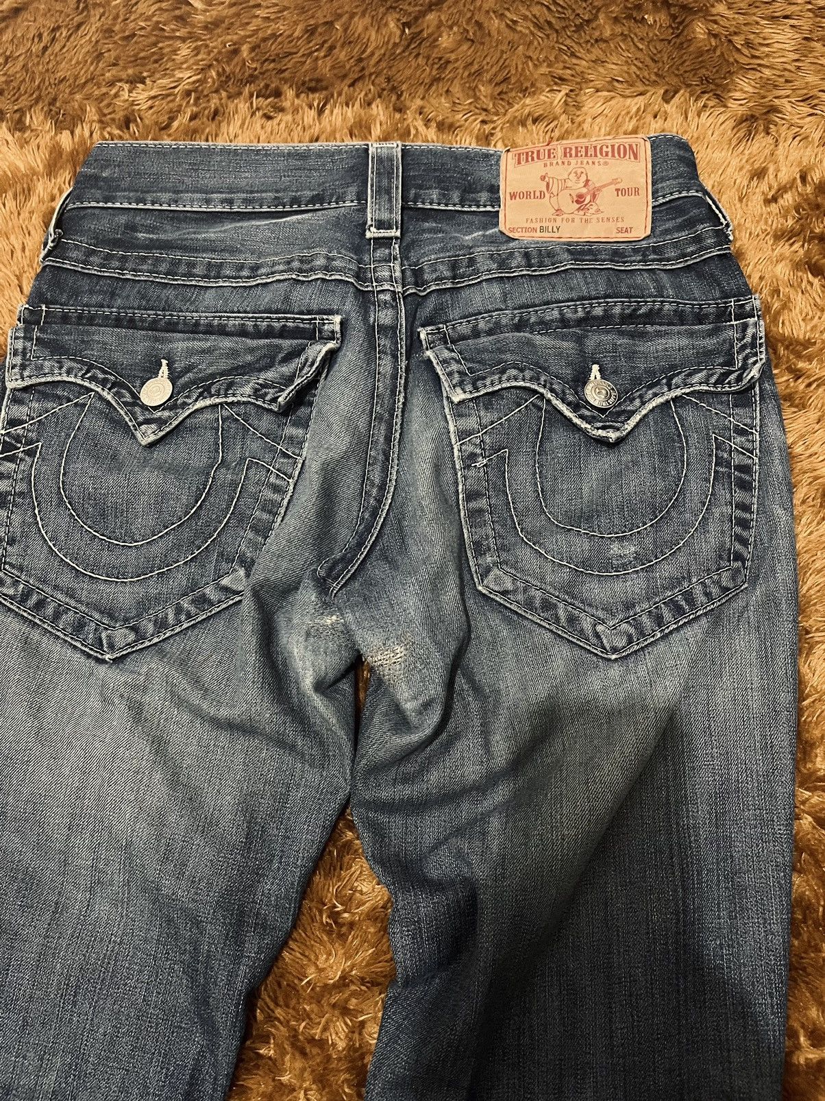 True Religion True Religion Distressed Denim Billy Jeans Y2K Style Size US 27 - 8 Thumbnail