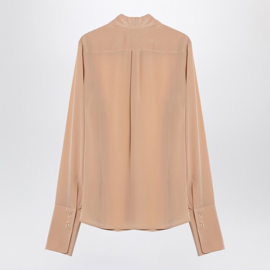 Sportmax o1d2blof1024 Silk Shirt in Beige Size M / US 6-8 / IT 42-44 - 2 Thumbnail