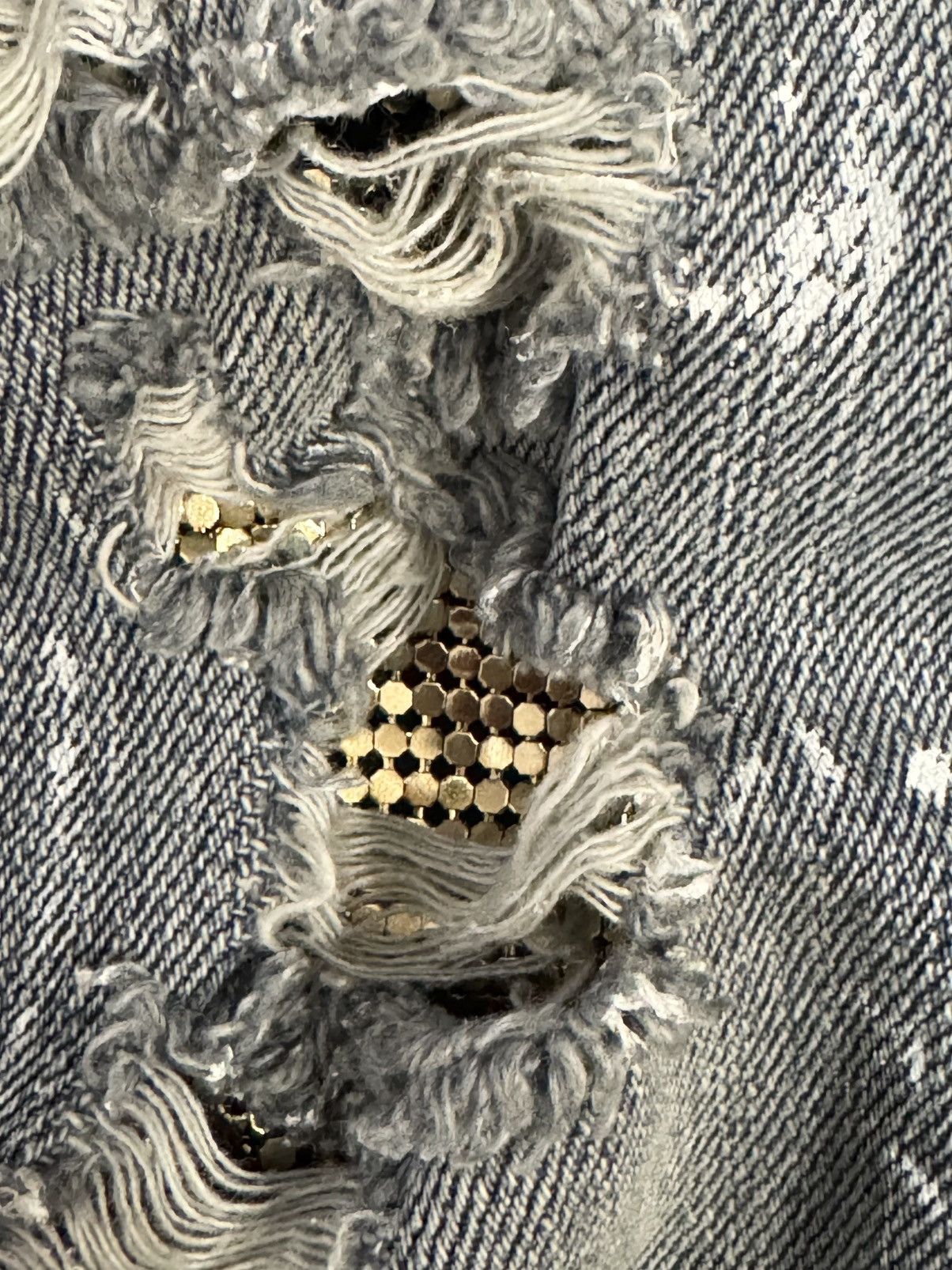 Balmain Balmain Decarnin era Chain destroy painted jeans Size US 30 / EU 46 - 2 Thumbnail