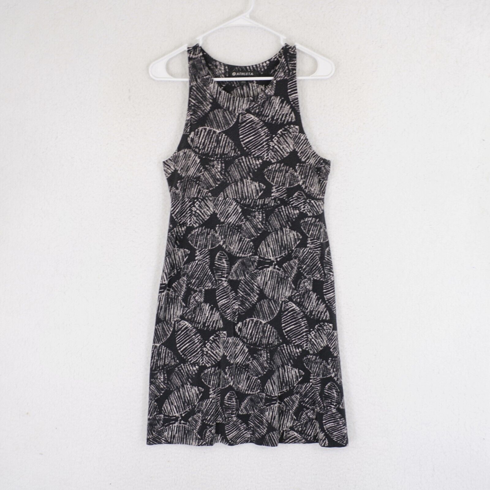Athleta Athleta Petite Medium Black Beige Floral Dress Scoop Neck Sl Size M / US 6-8 / IT 42-44 - 1 Thumbnail
