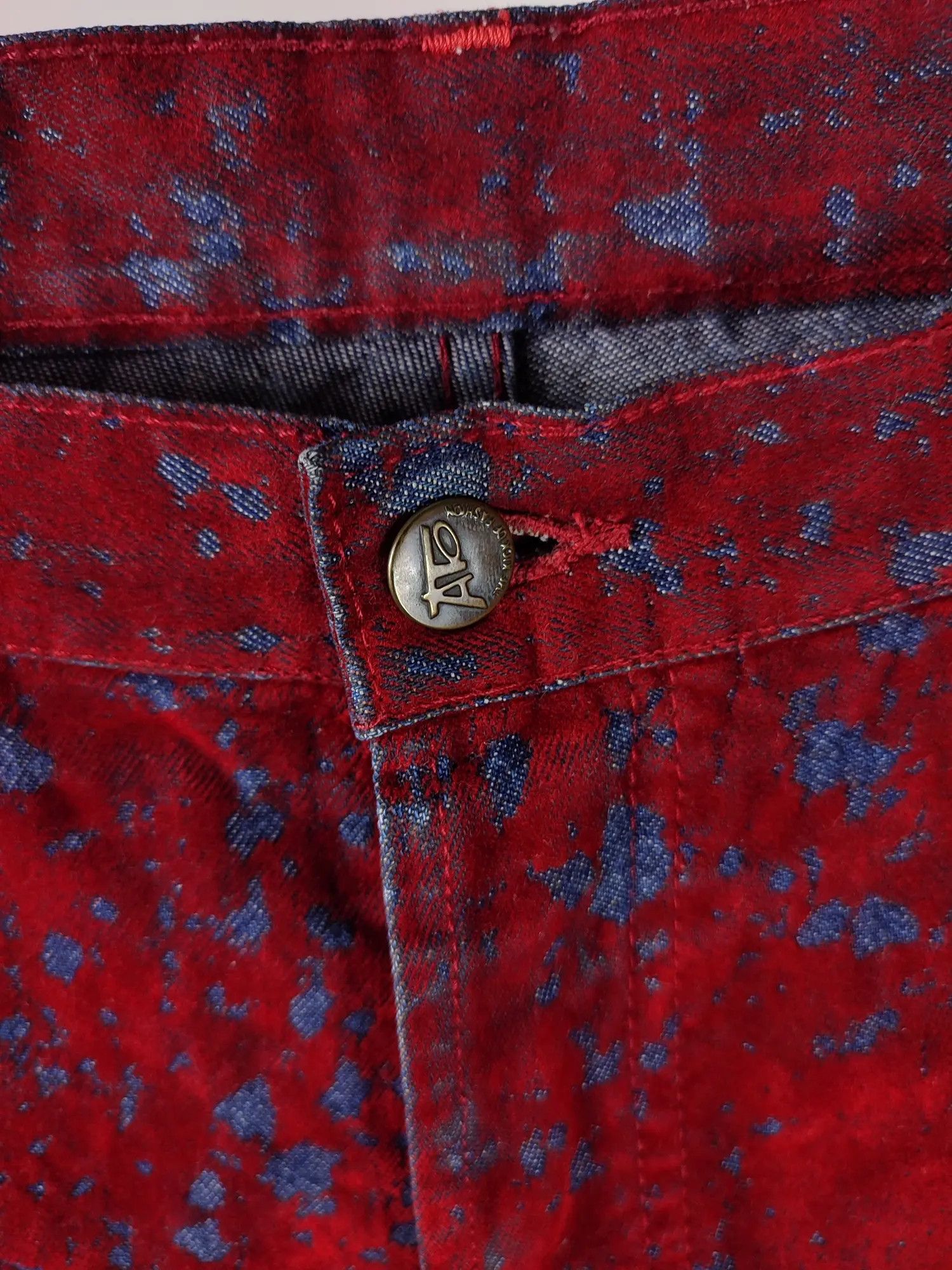 If Six Was Nine ATO The Kick Of Fashion Velour Flared Vampire Jeans Size US 33 - 15 Thumbnail