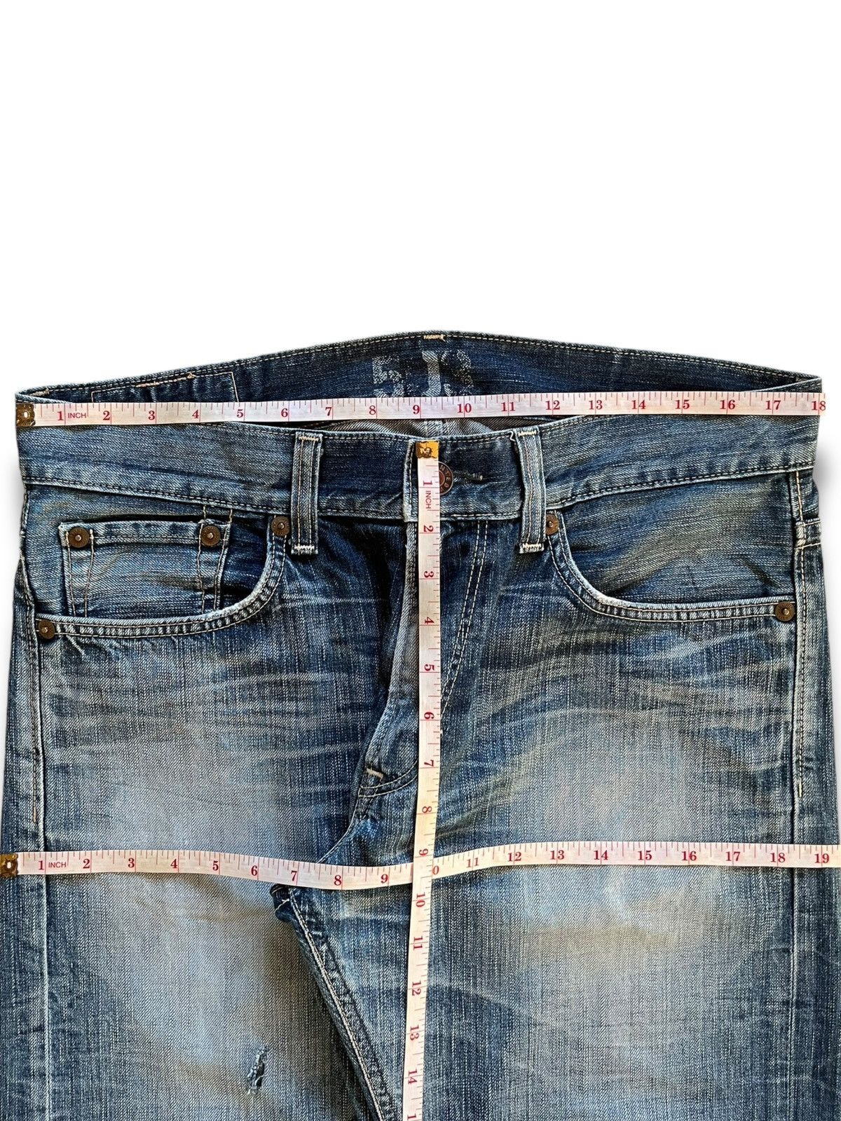 Edwin × Japanese Brand Vintage Japanese Edwin 503 Blue Trip Baggy Style Jeans Size US 36 / EU 52 - 12 Thumbnail