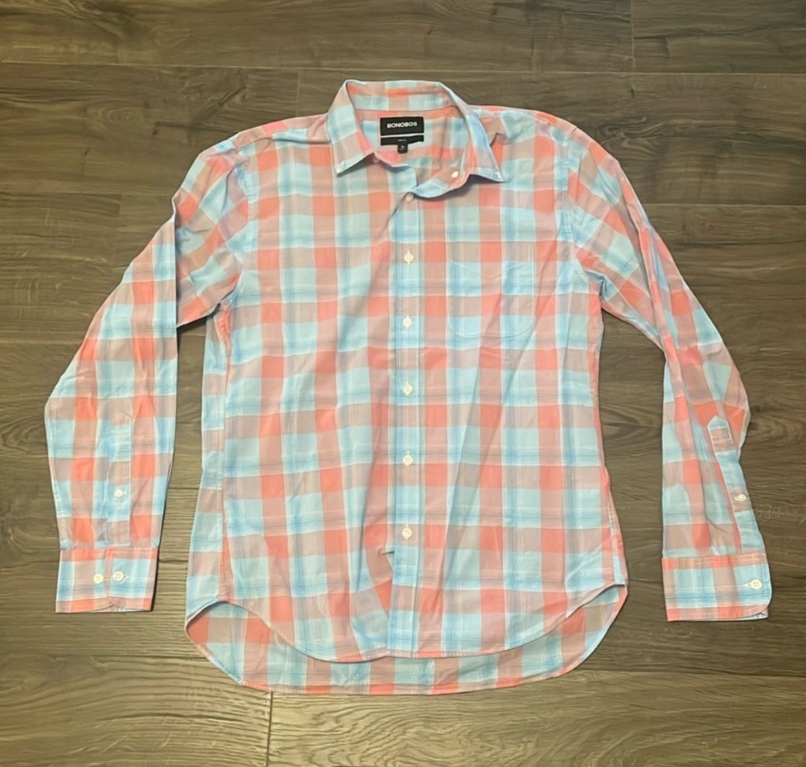Bonobos Bonobos Pink & Blue Button Down Shirt, Size Medium Size US M / EU 48-50 / 2 - 1 Thumbnail