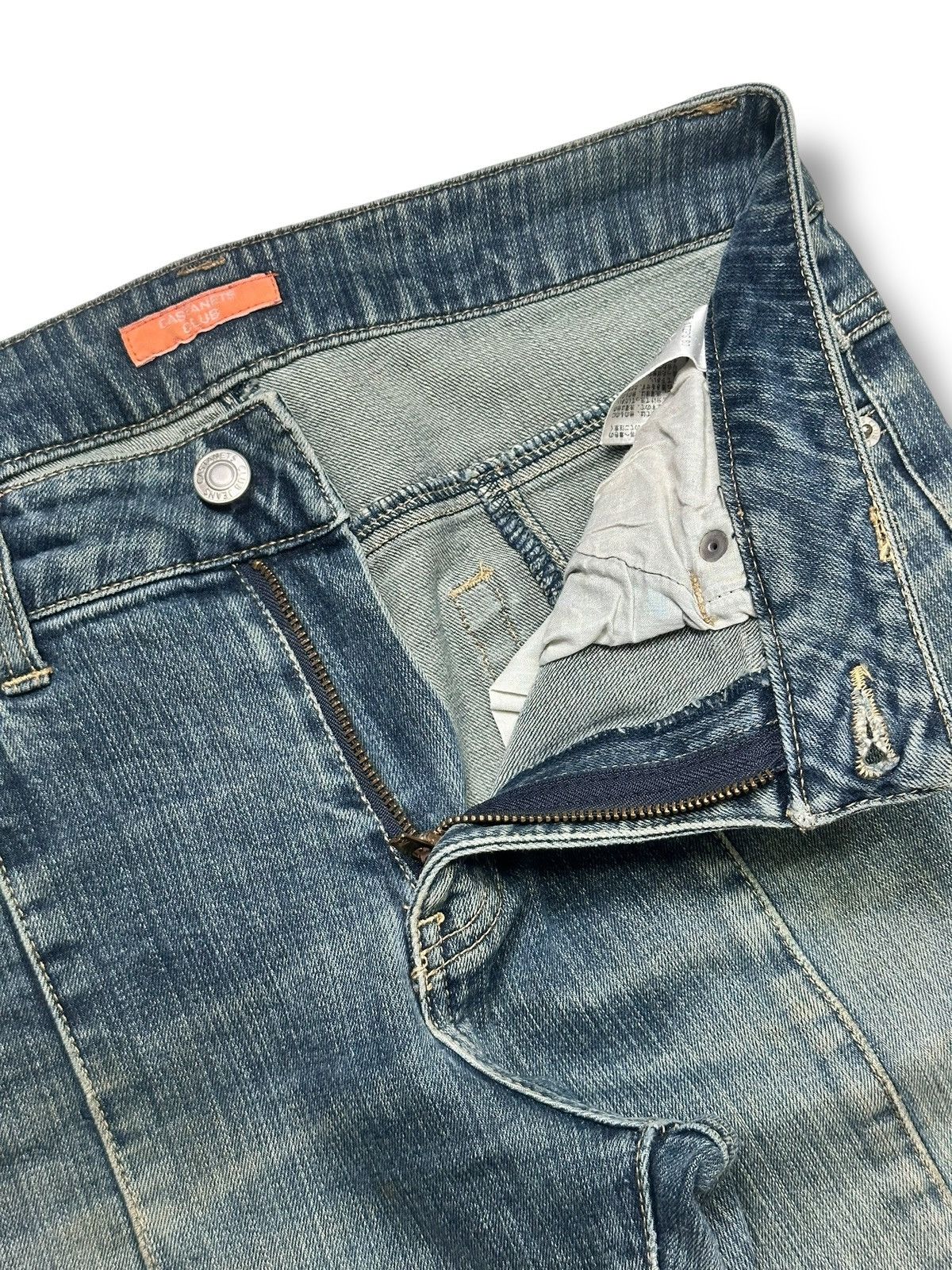 Japanese Brand Vintage Castanets Club Flared Jeans High Rise, Light Wash Size US 31 - 9 Thumbnail