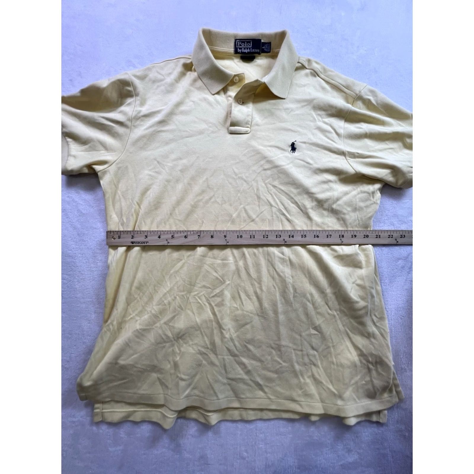 Ralph Lauren Ralph Lauren Polo Shirt Men's Light Yellow Classic Fit Cotton Size Large Size US L / EU 52-54 / 3 - 2 Thumbnail