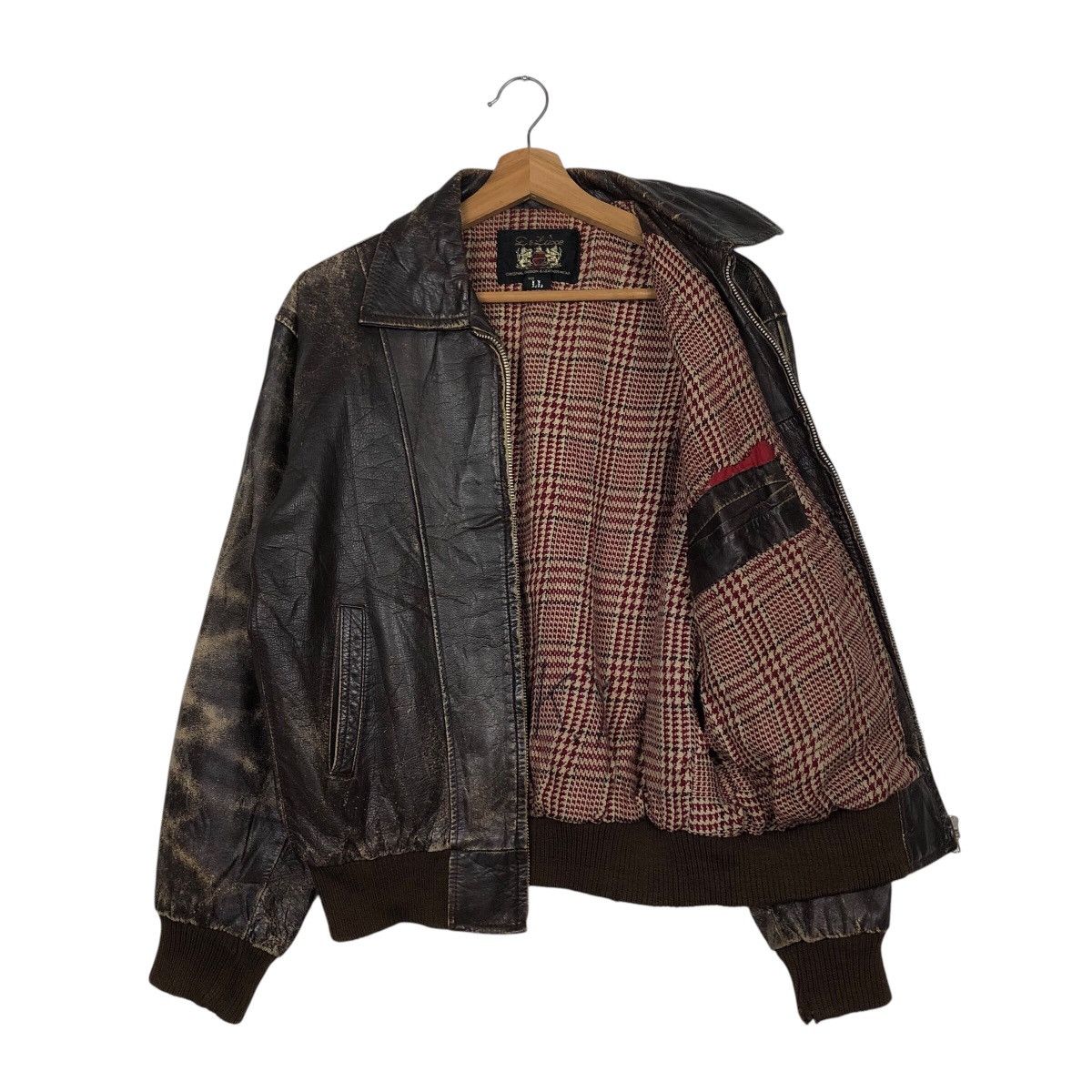 Japanese Brand 📌Vintage Genuine Leather Jacket Deluxe Japan Made Size US L / EU 52-54 / 3 - 12 Thumbnail