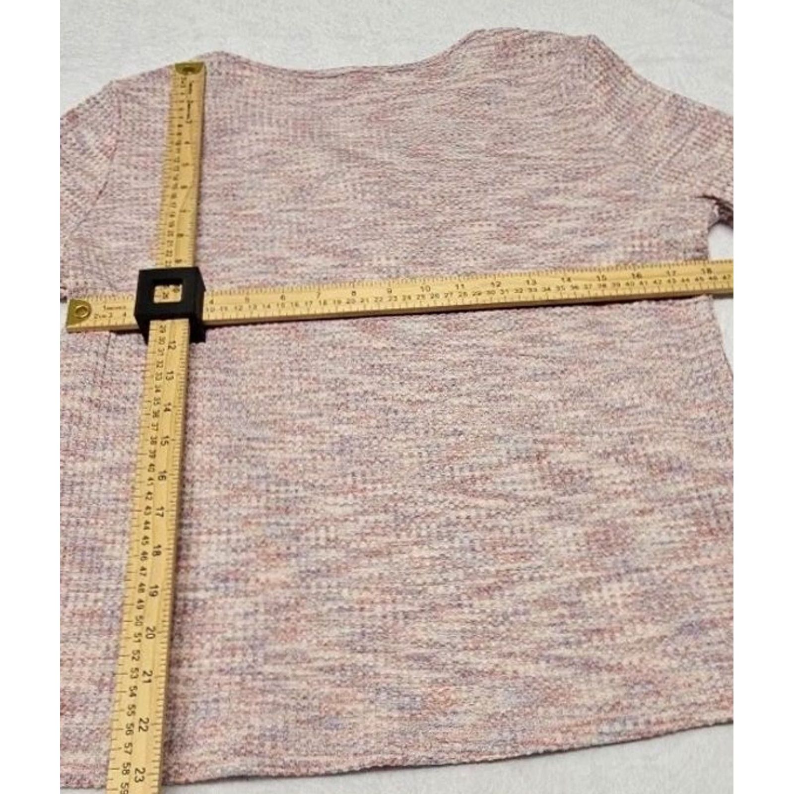 Pinko women's waffle knit long-sleeve V-neck button-up tunic top Multicolor Pink Tunic Long Sleeve V-Neck Striped All Seasons Women's Regular Fit L Size L / US 10 / IT 46 - 7 Thumbnail