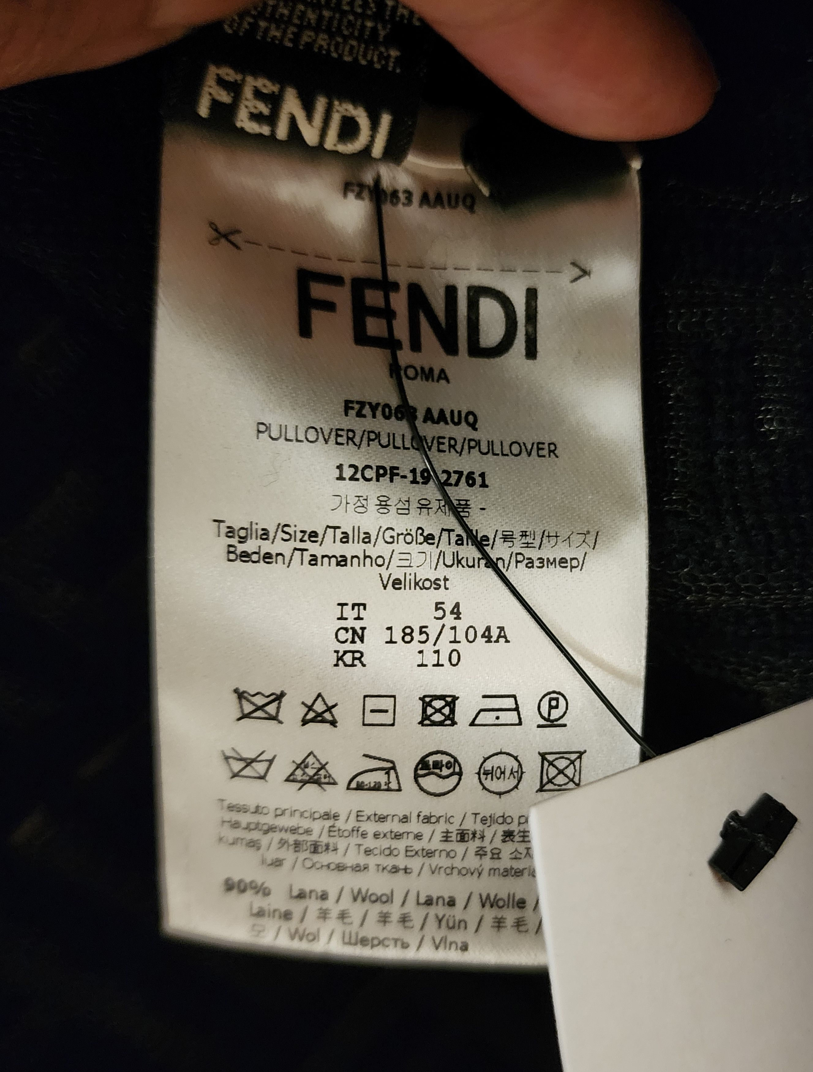 Fendi FENDI Zucca FF Logo Printed Pullover Size: XXL | US44, IT54 Size US XXL / EU 58 / 5 - 4 Thumbnail