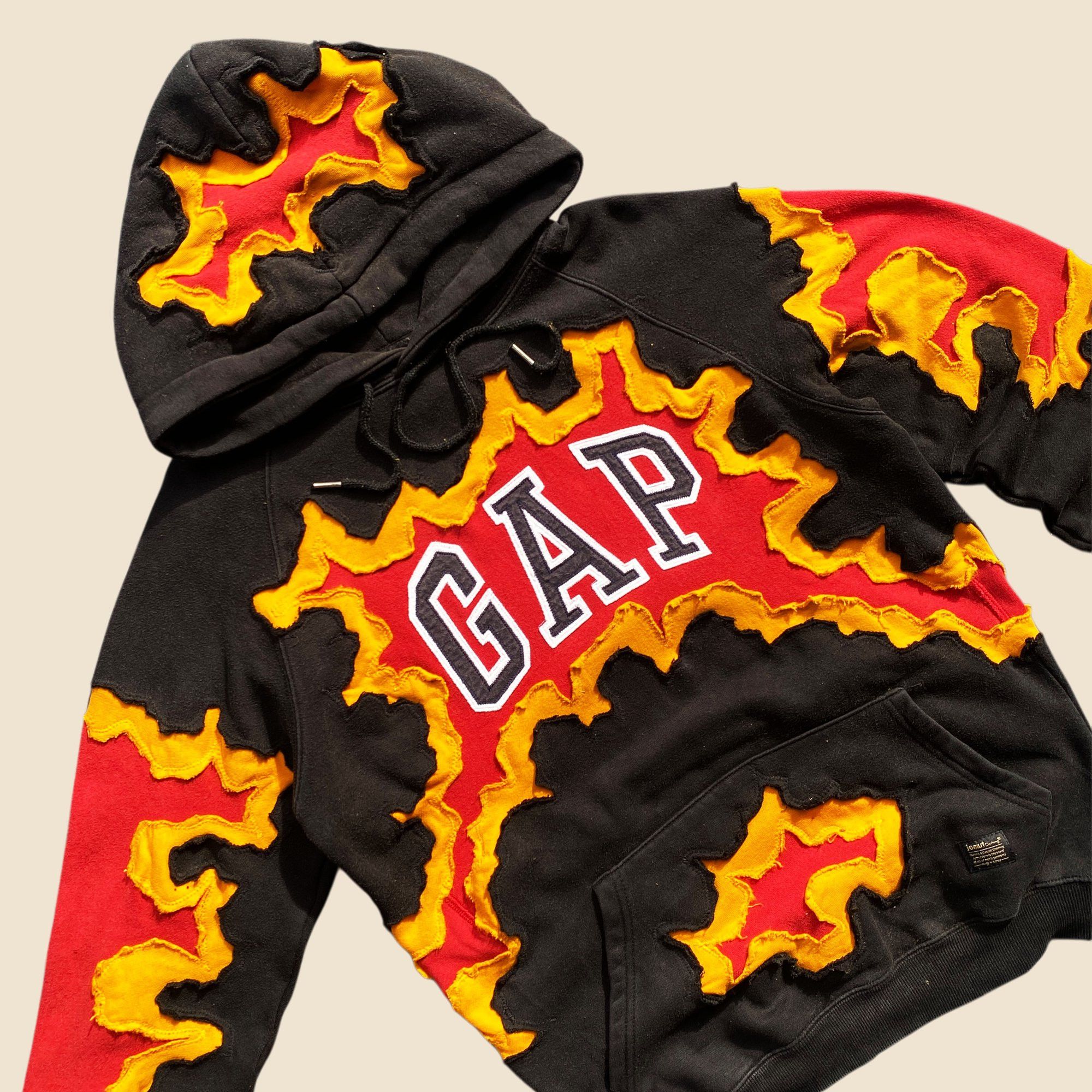 Gap × Handmade 1 OF 1 REWORKED GAP CRACKY 3 TONED HOODIE SIZE M Size US M / EU 48-50 / 2 - 2 Thumbnail