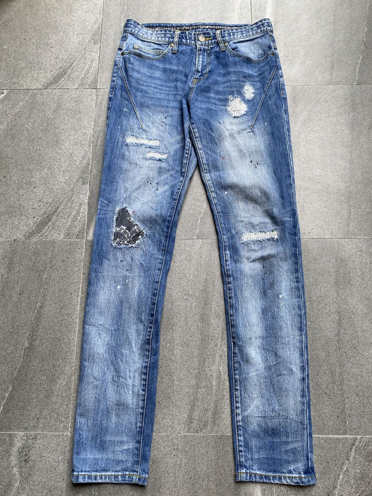 Number (N)ine Number (N)ine Distressed Denim – Archive Japanese Brand Size US 30 / EU 46 - 1 Thumbnail