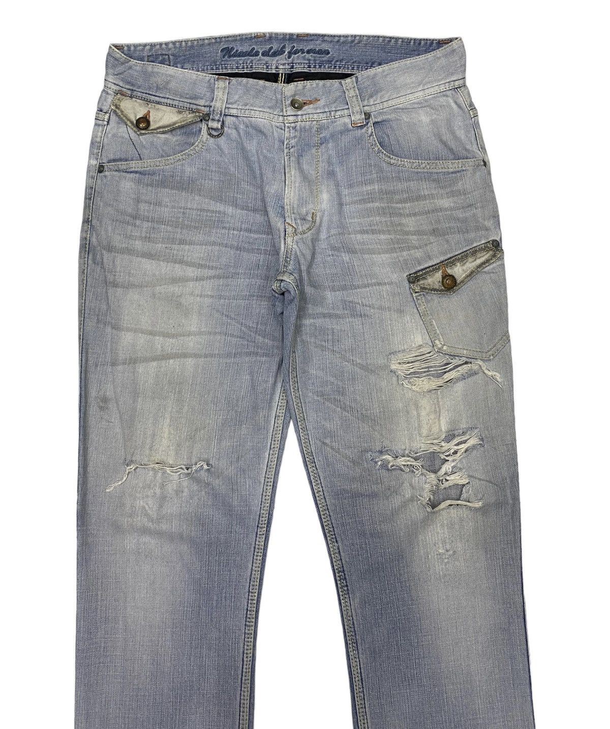 Hysteric Glamour × Nicole Club NICOLE CLUB FOR MEN DISTRESS FLARE DENIM JEANS Size US 34 / EU 50 - 5 Thumbnail