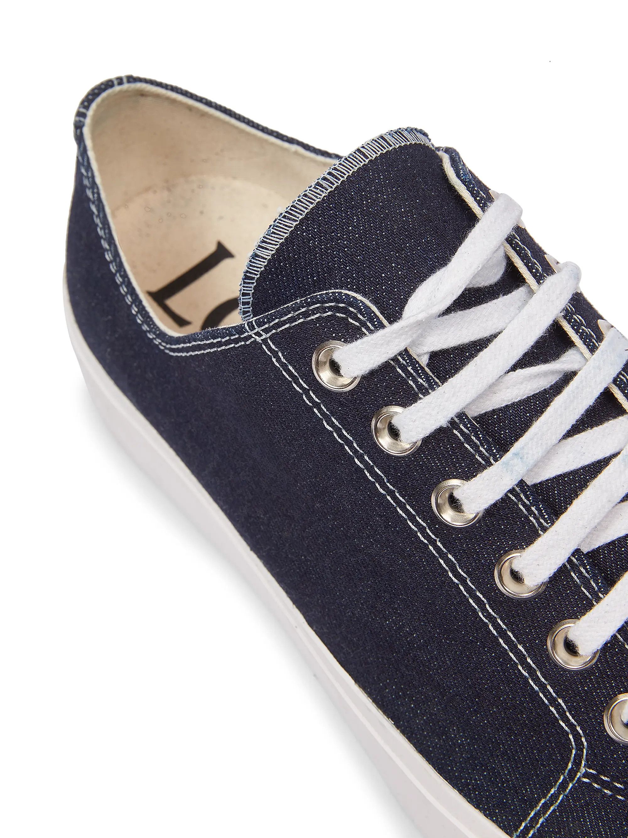 Loewe os11x0725 Bloc Lace-Up Sneakers in Raw Denim Size US 10 / EU 43 - 6 Thumbnail