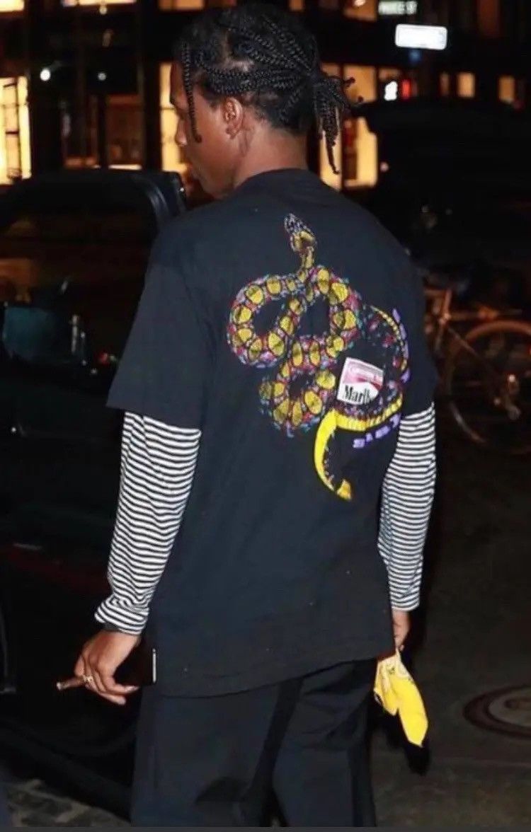 Marlboro Adventure Team Purple Snake Pass Pocket Tee - Black
