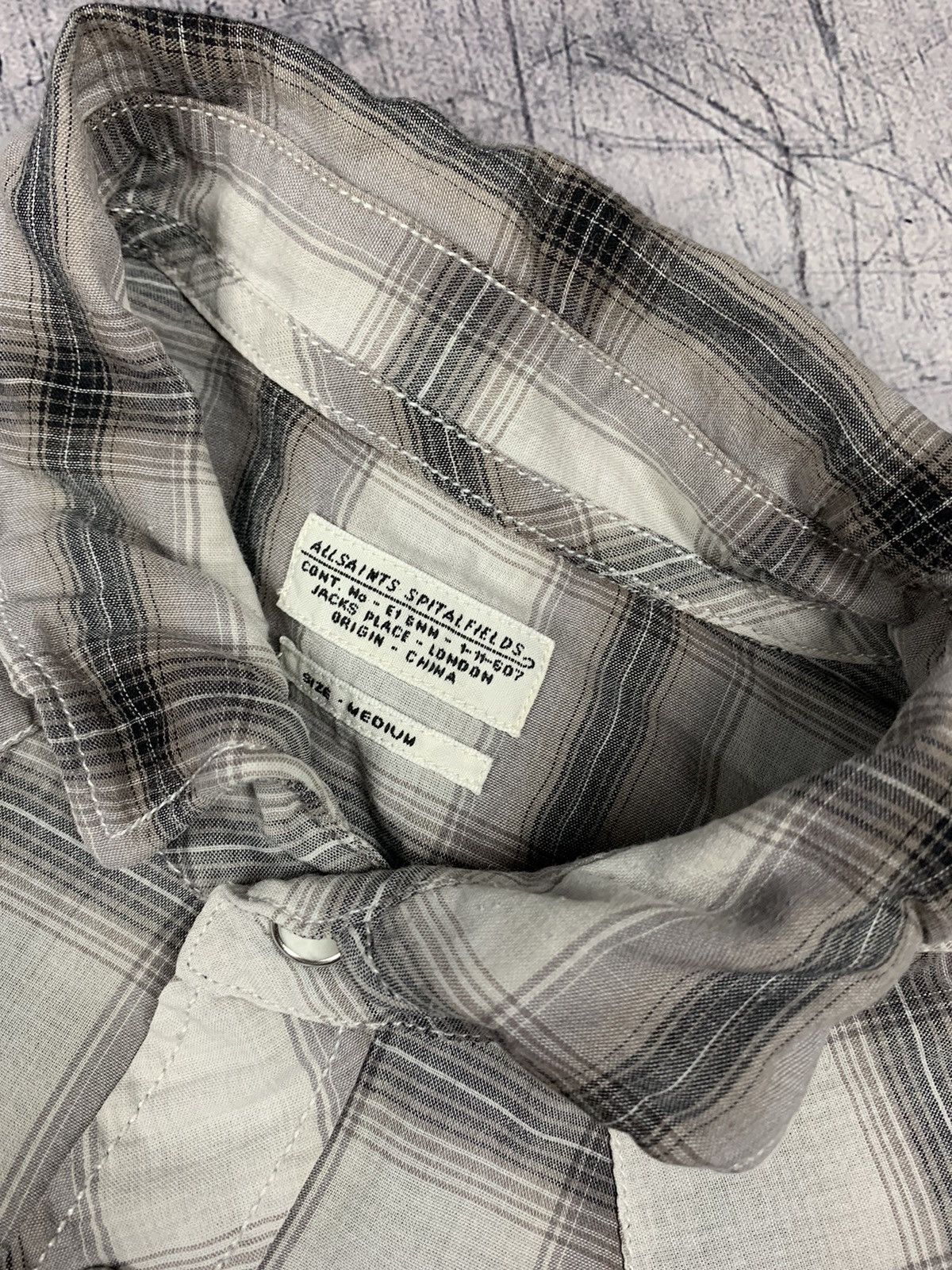 Allsaints Designer Allsaints Spitalfields Rawstone LS Shirt Checkered Size US M / EU 48-50 / 2 - 6 Thumbnail