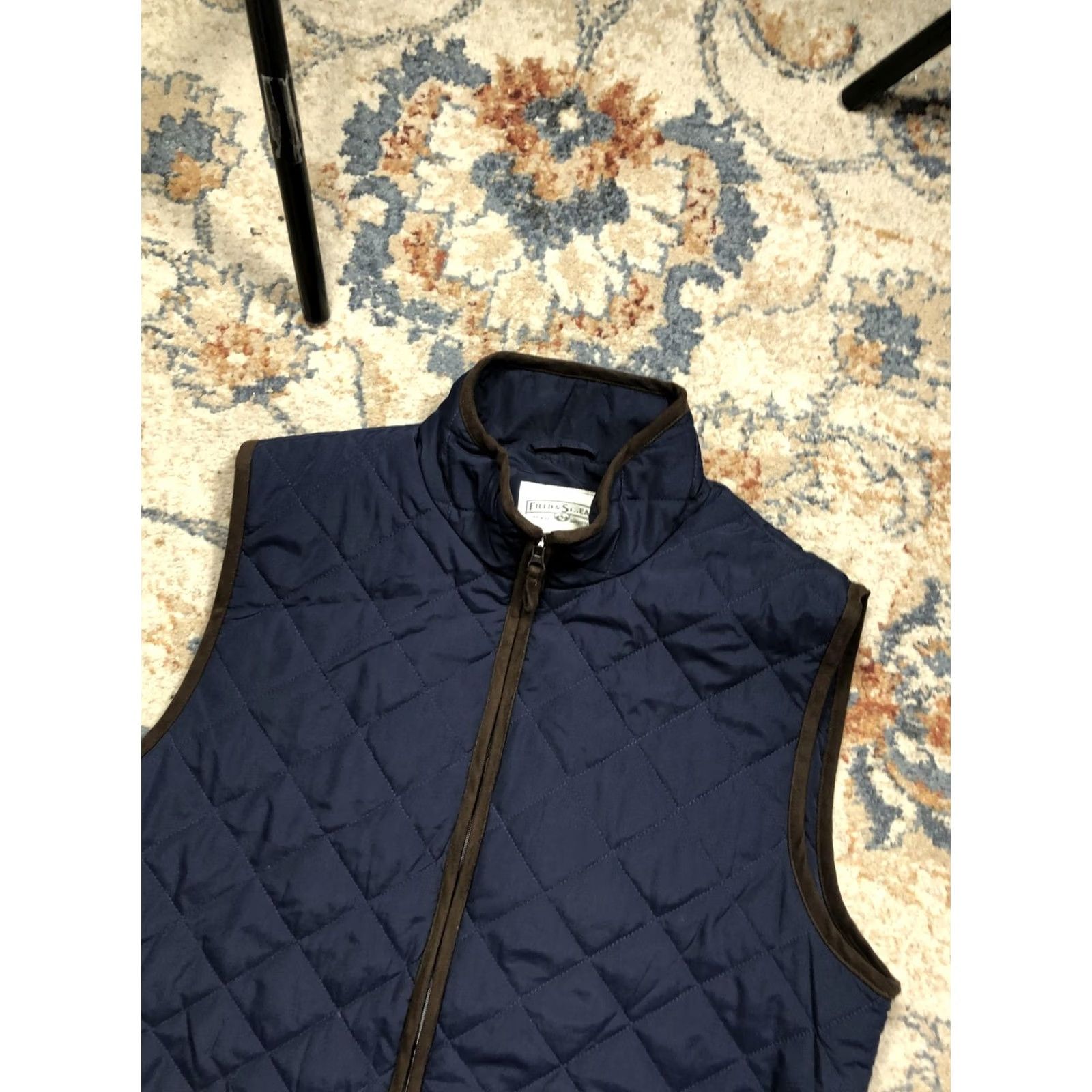 Vintage Field & Stream Vest Mens M Navy Quilted Full Zip Insulated Hiking Outdoor Regular Polyester Size US M / EU 48-50 / 2 - 5 Thumbnail