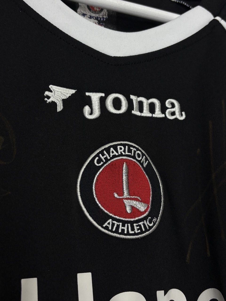 Joma #10 Bent Charlton Athletic 2006 Away Soccer Jersey W/ Signed Size US XL / EU 56 / 4 - 8 Thumbnail