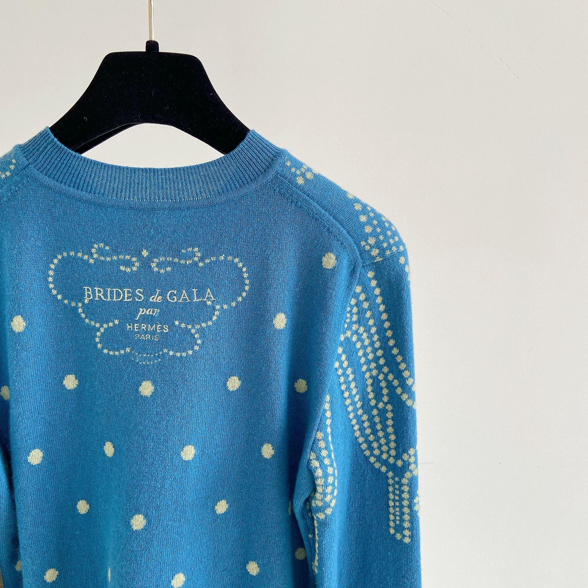 Hermes Hermès blue cashmere knit top 34 Size XS / US 0-2 / IT 36-38 - 5 Thumbnail