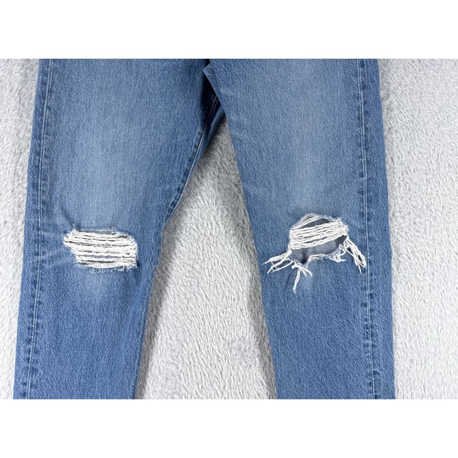 Levi's Levi's Premium Jeans Women 28 Blue Denim Wedgie Fit High Rise Distressed 28x24 Jeans Womens Size 28" / US 6 / IT 42 - 3 Thumbnail