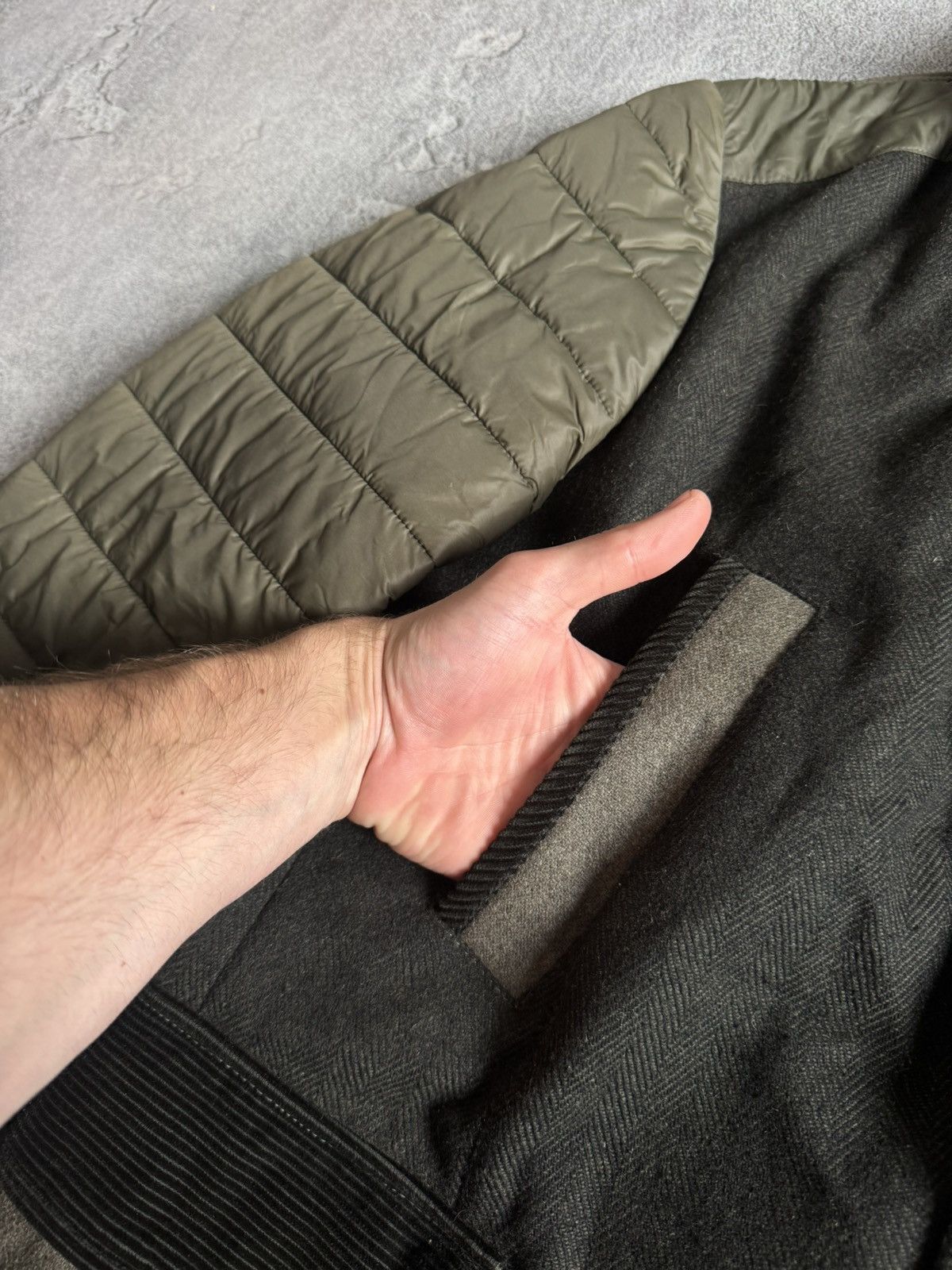 Designer Luis Trenker 52 Stuart Wattiert blazer jacket hybrid quilted Size US L / EU 52-54 / 3 - 9 Thumbnail