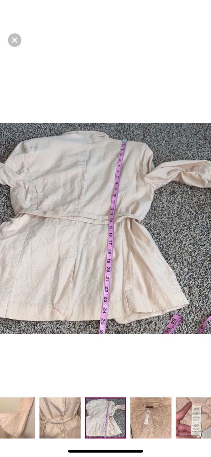 Free People Free people small flared sleeved linen blazer Size S / US 4 / IT 40 - 5 Thumbnail