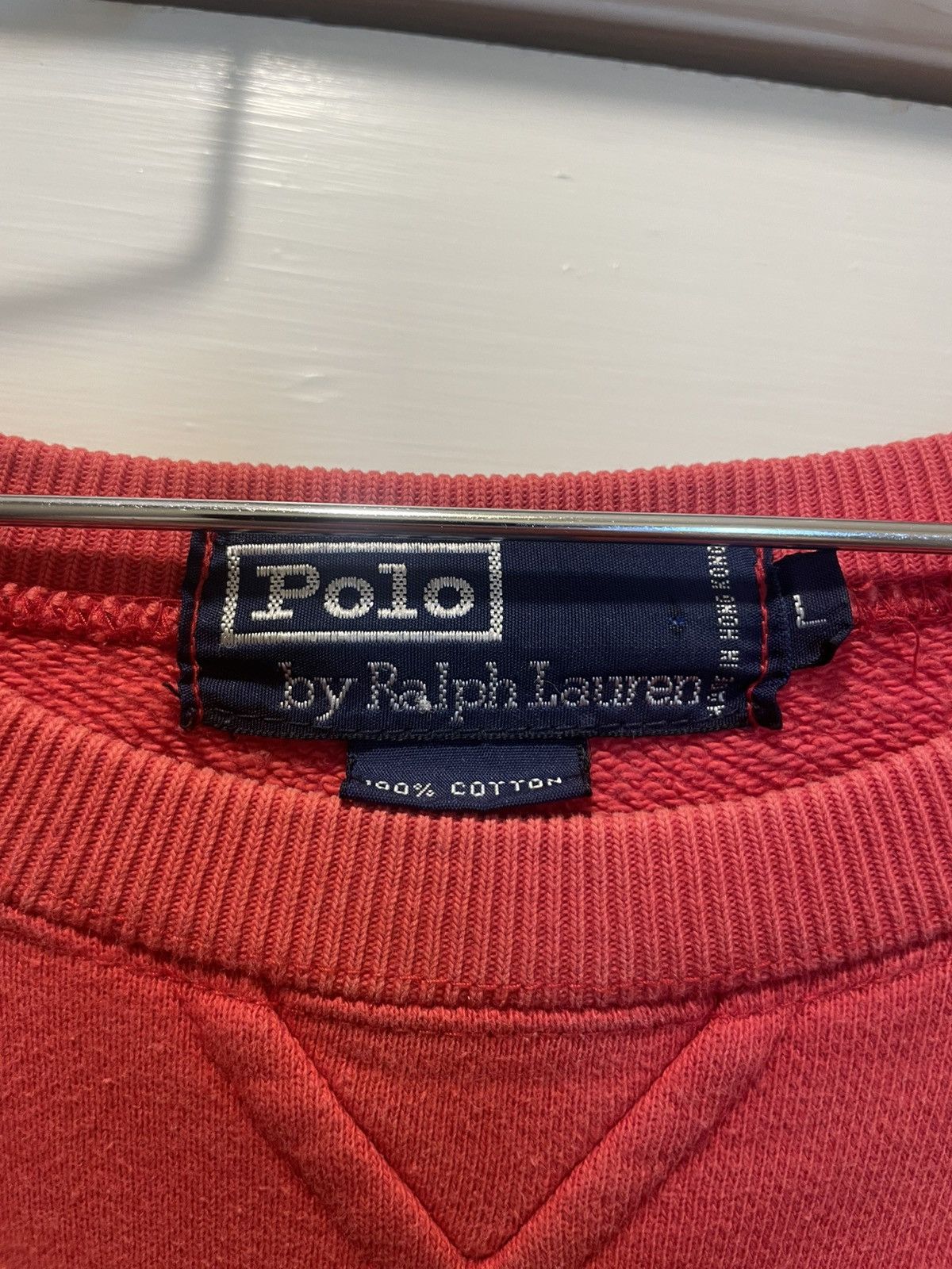 Polo Ralph Lauren × Vintage Vintage Red Navy Striped Crewneck Size US L / EU 52-54 / 3 - 3 Thumbnail